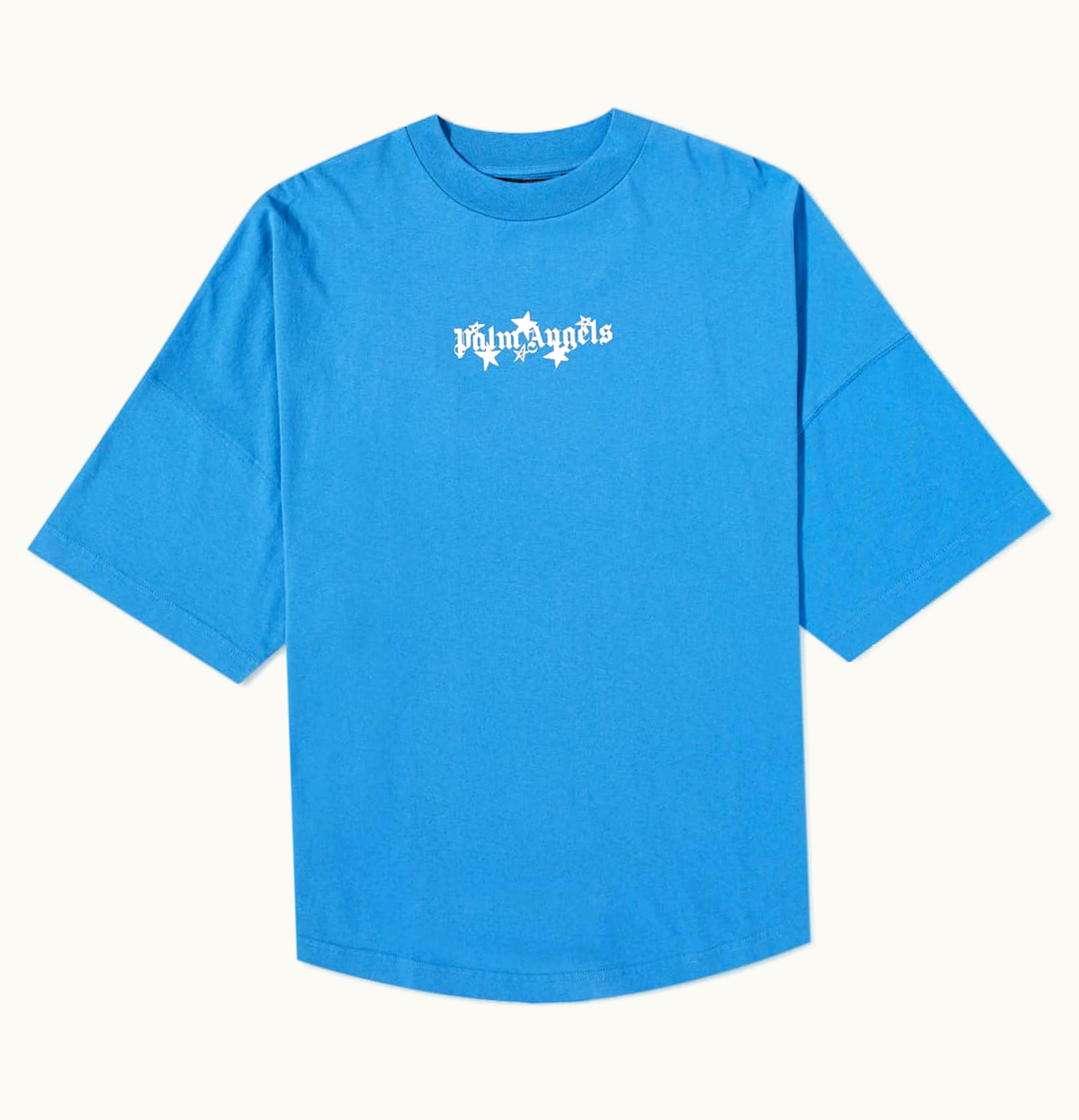 Palm Angels Shooting Stars Oversized T Shirt Blue White