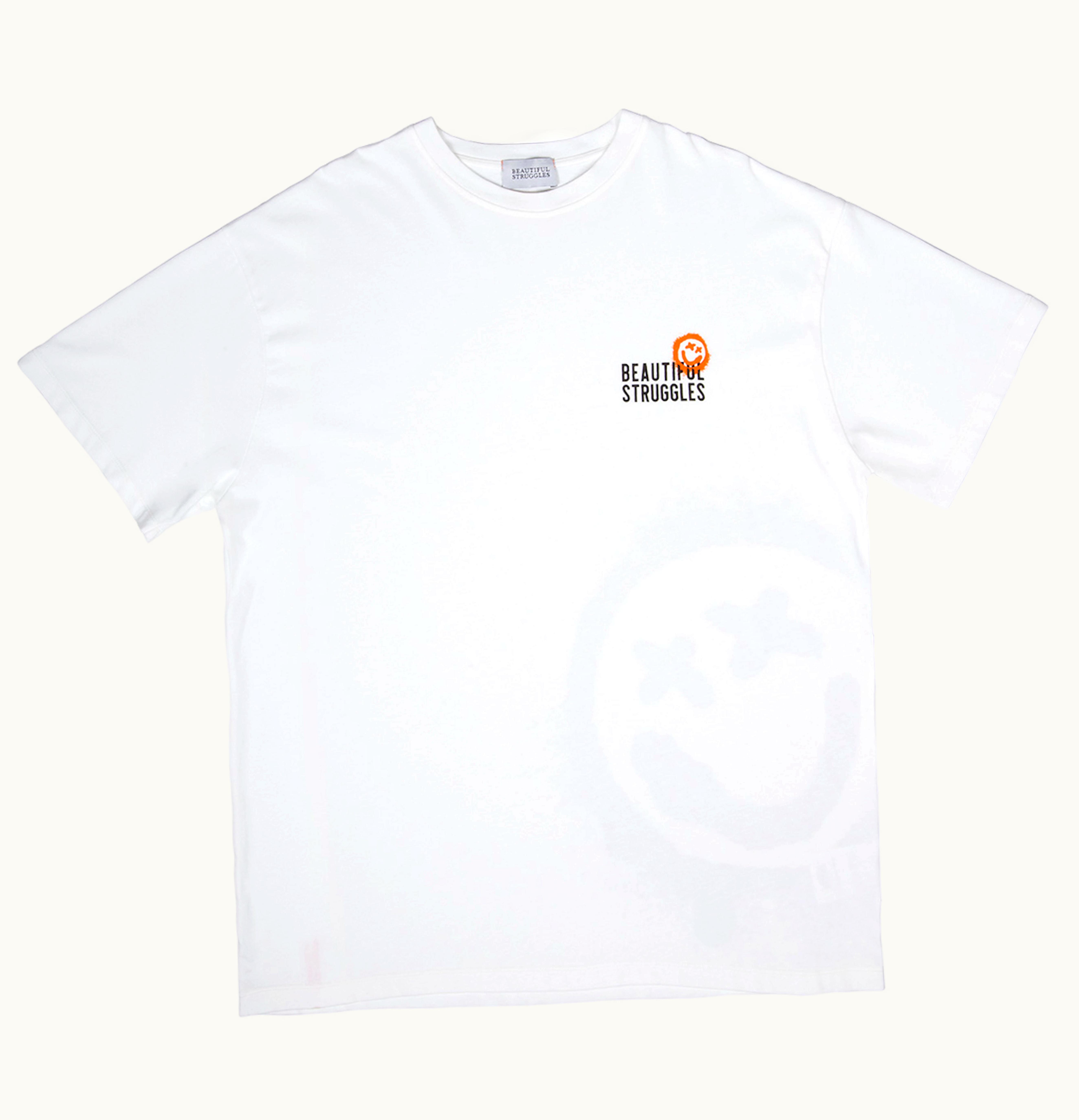 Beautiful Struggles Beautiful Smile Oversized Fit T Shirt White