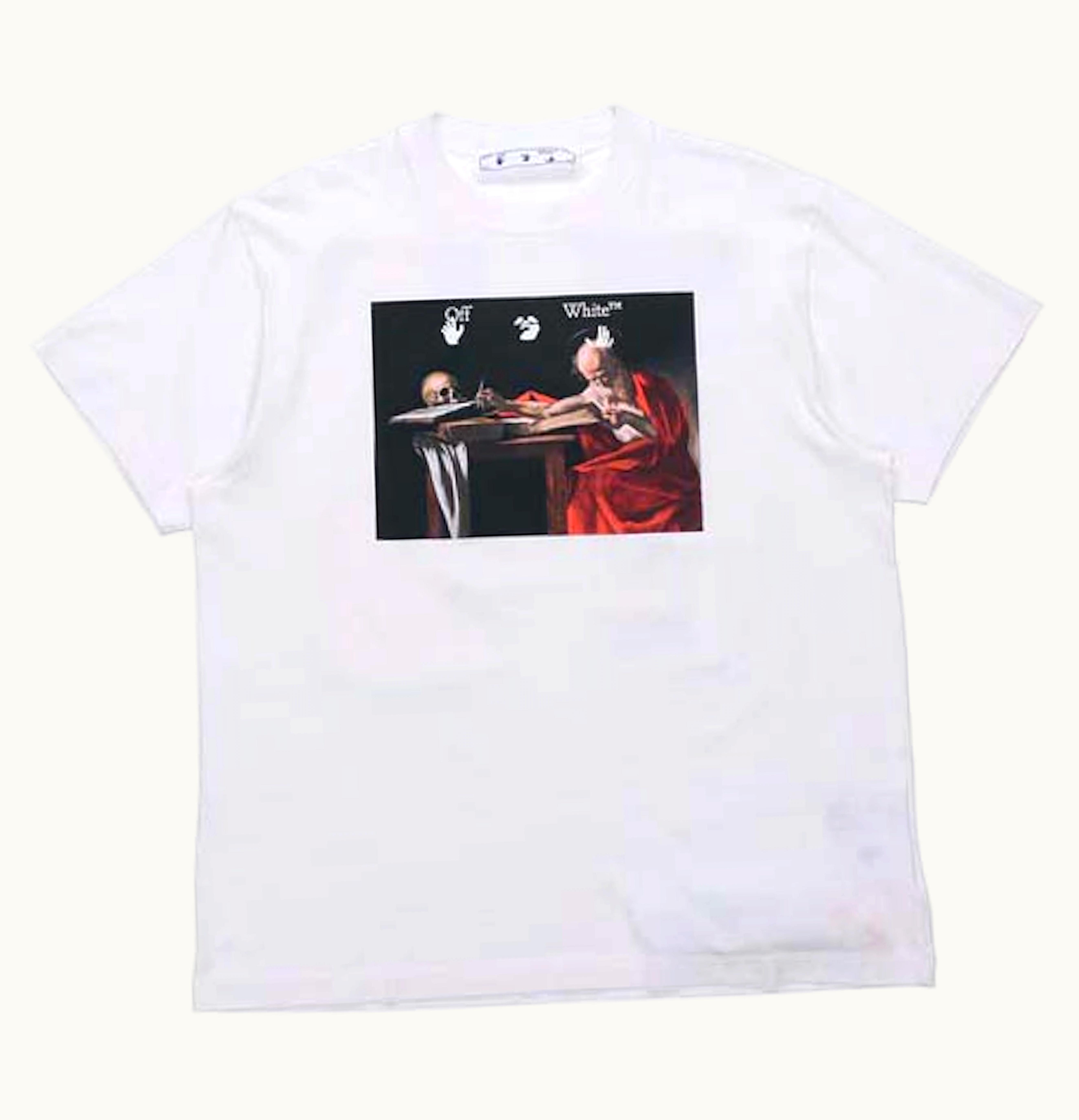 OFF-WHITE OFF-WHITE Oversized Caravaggio Saint Jerome Writing T Shirt White