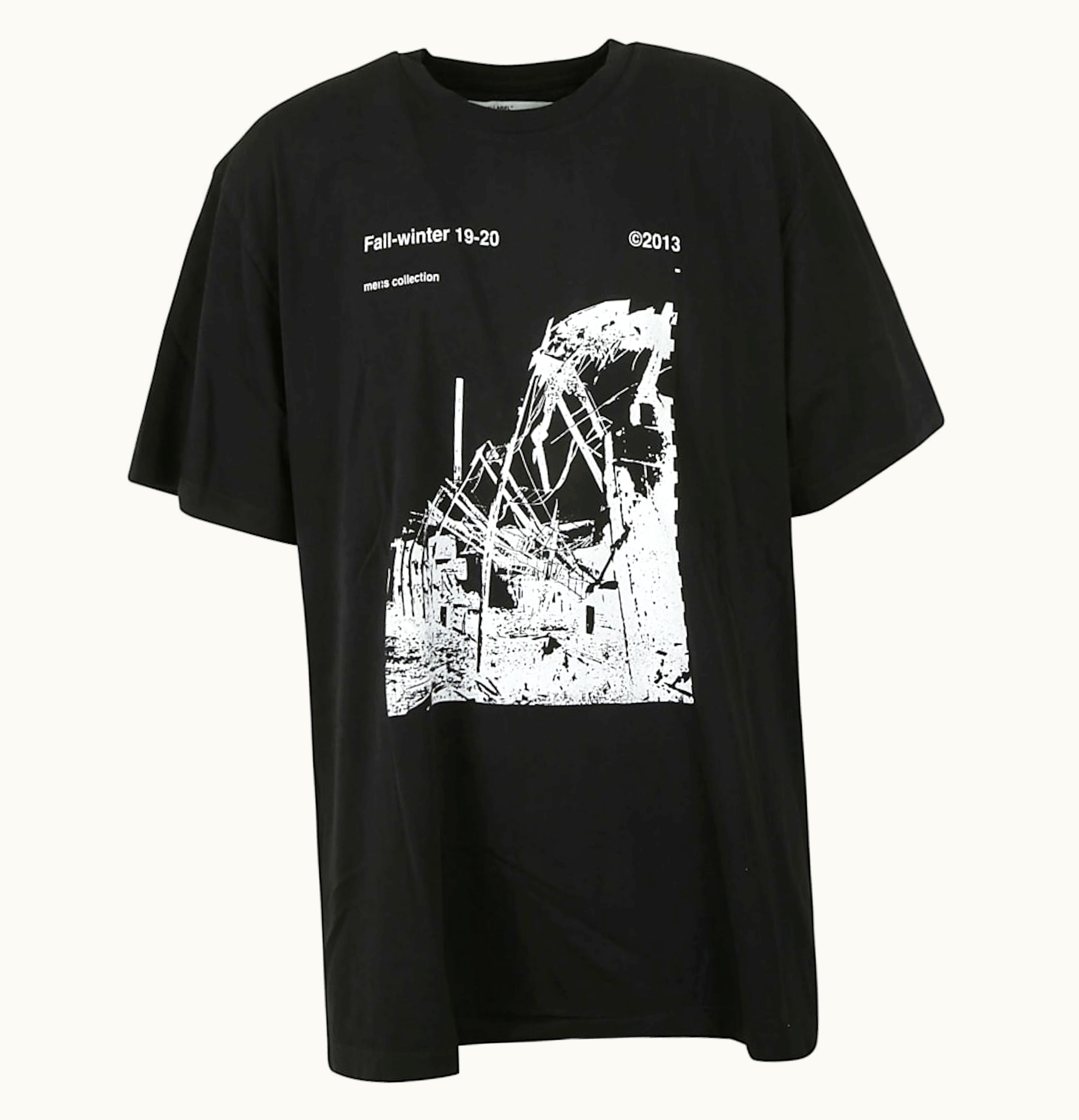 OFF-WHITE OFF-WHITE Oversized Ruined Factory T Shirt Black White