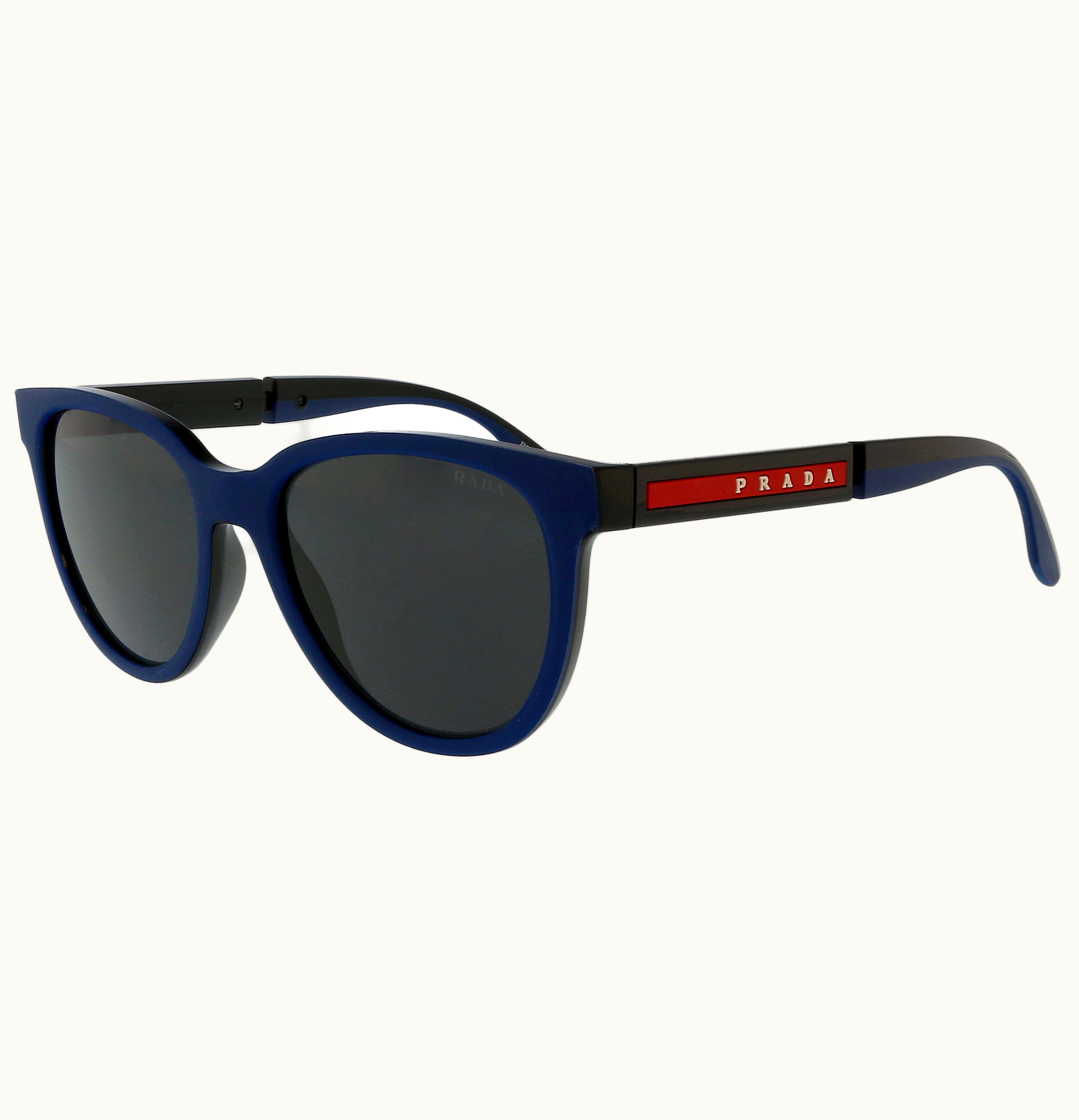 Prada Oval Sunglasses Navy Rubber Dark Grey 0ps 05xs 02s06f