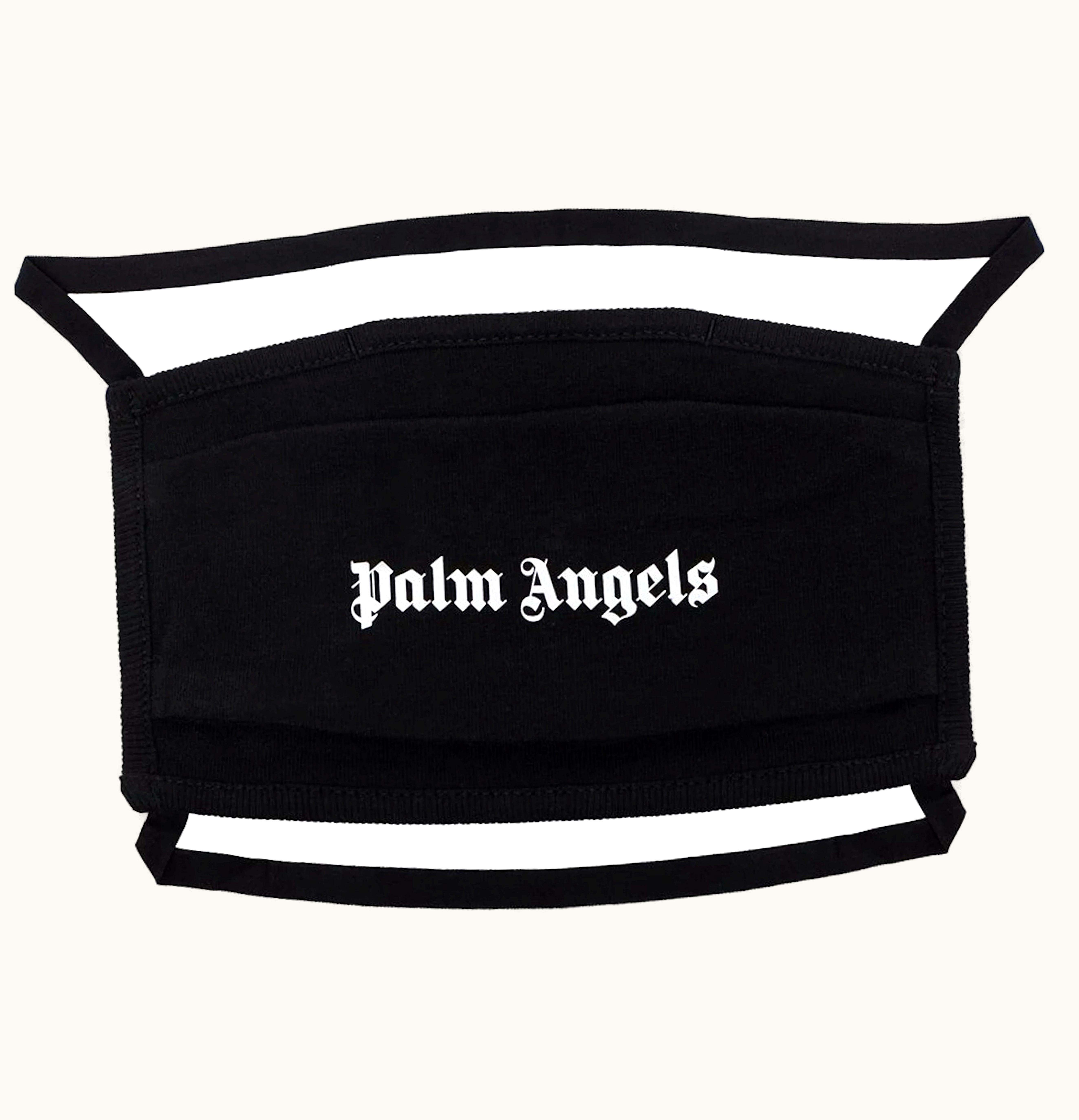 Palm Angels Logo Print Face Over The Head Mask Black