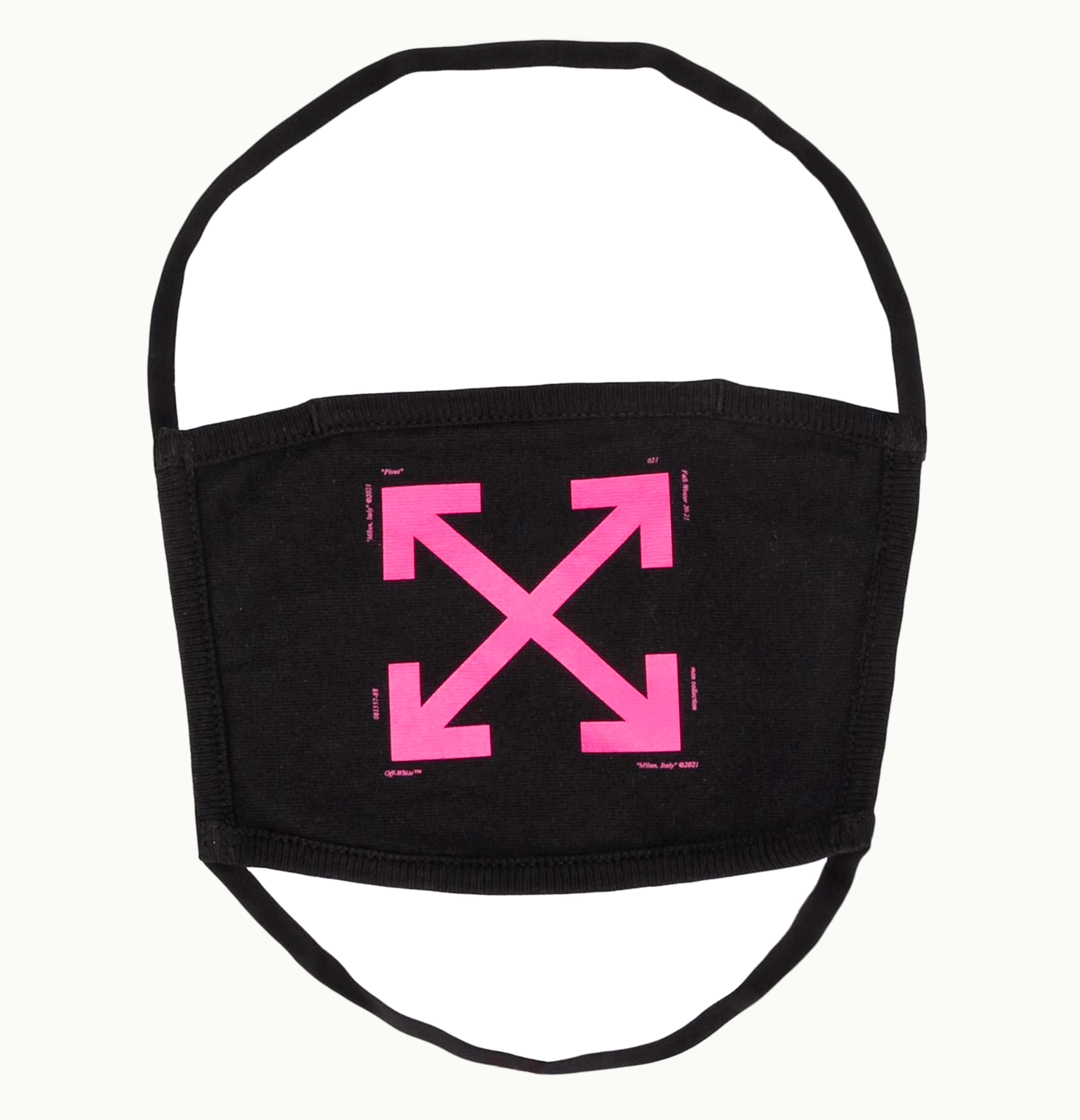OFF-WHITE OFF-WHITE Arrows Over The Head Face Mask Black Fuchsia