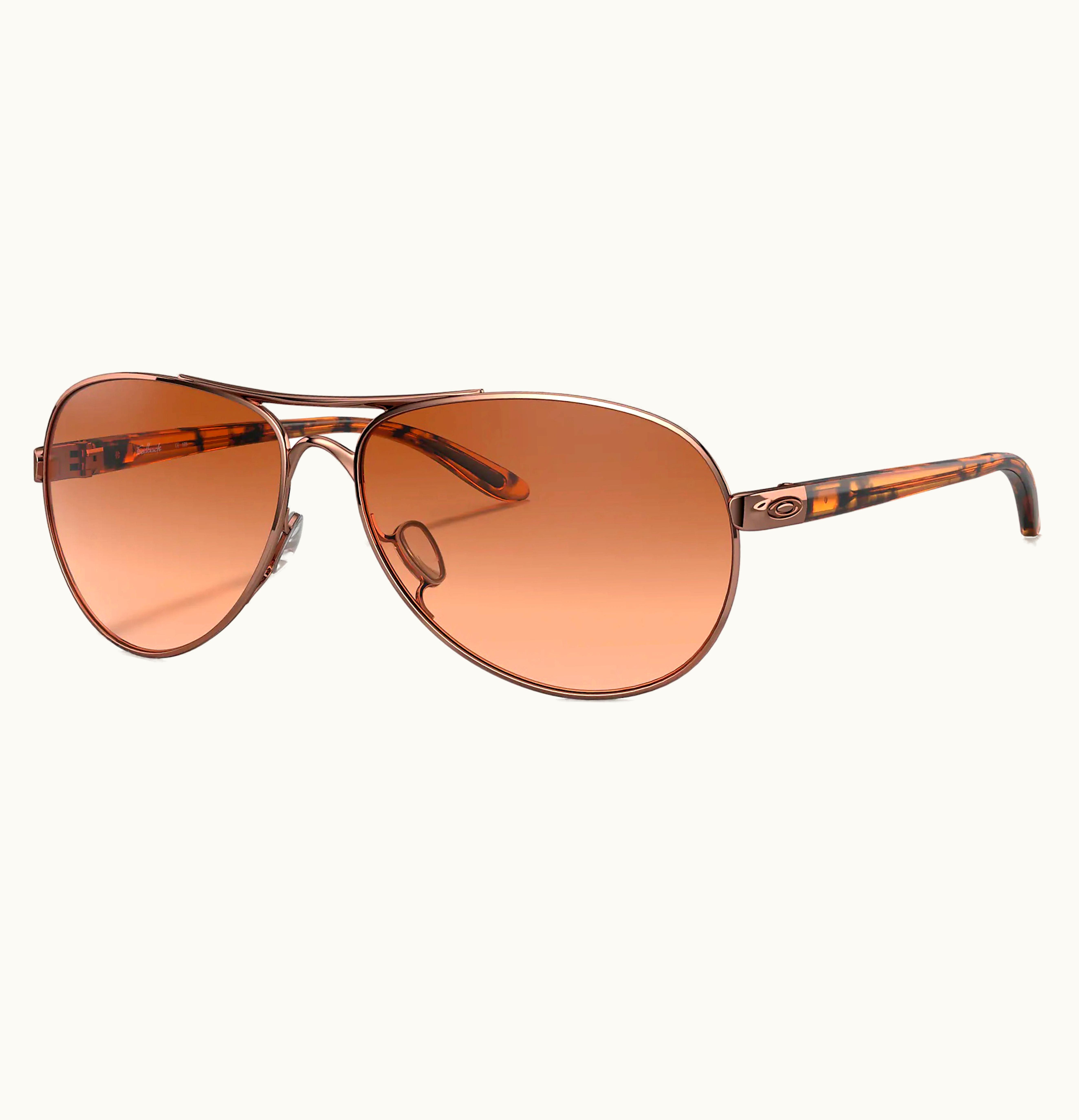 Oakley Oakley Feedback Sunglasses Rose Gold Vr50 Brown Gradient