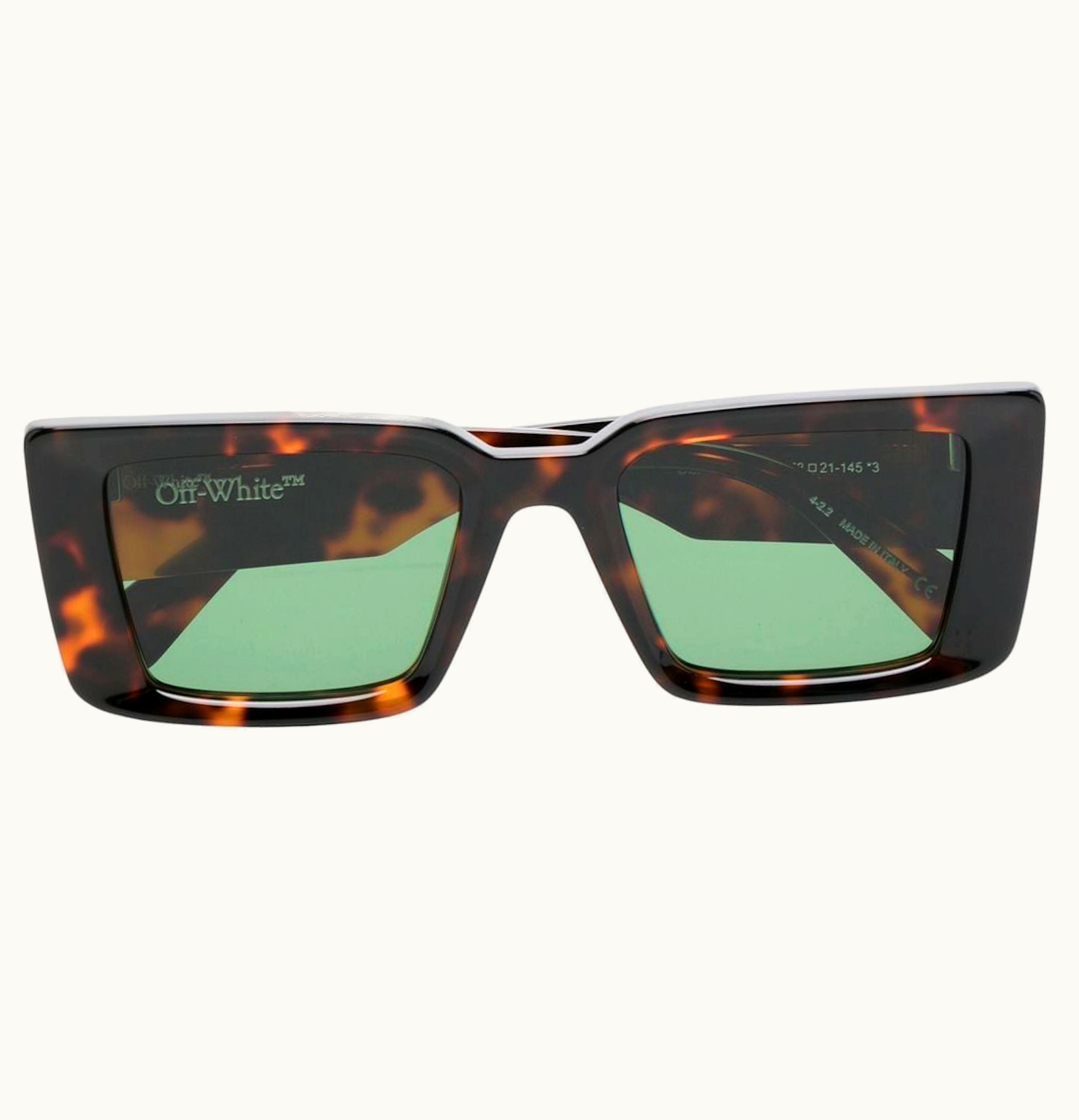 OFF-WHITE OFF-WHITE Savannah Oversized Sunglasses Tortise Green