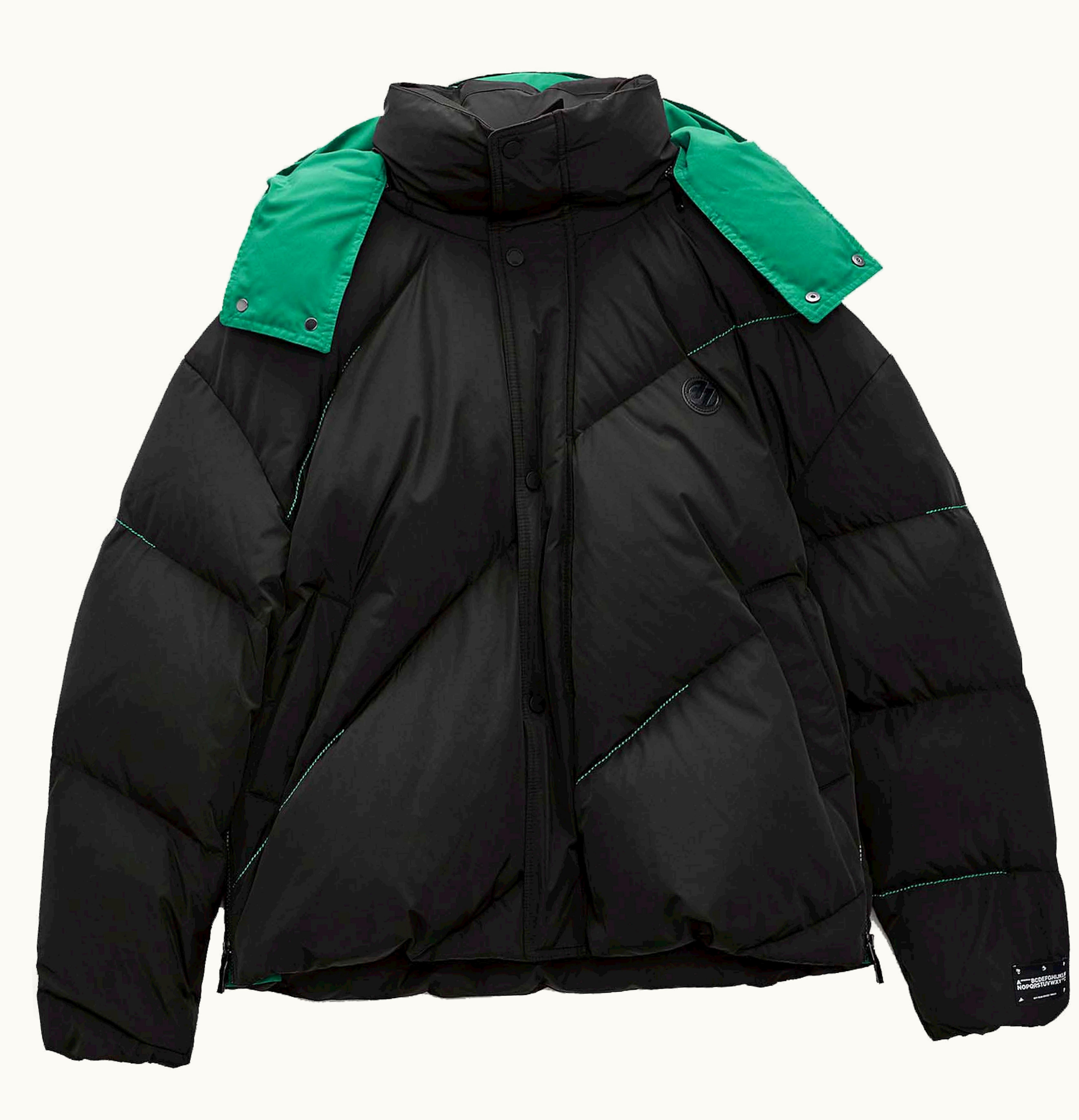Ader Error X Zara Oversized Puffer Jacket Black