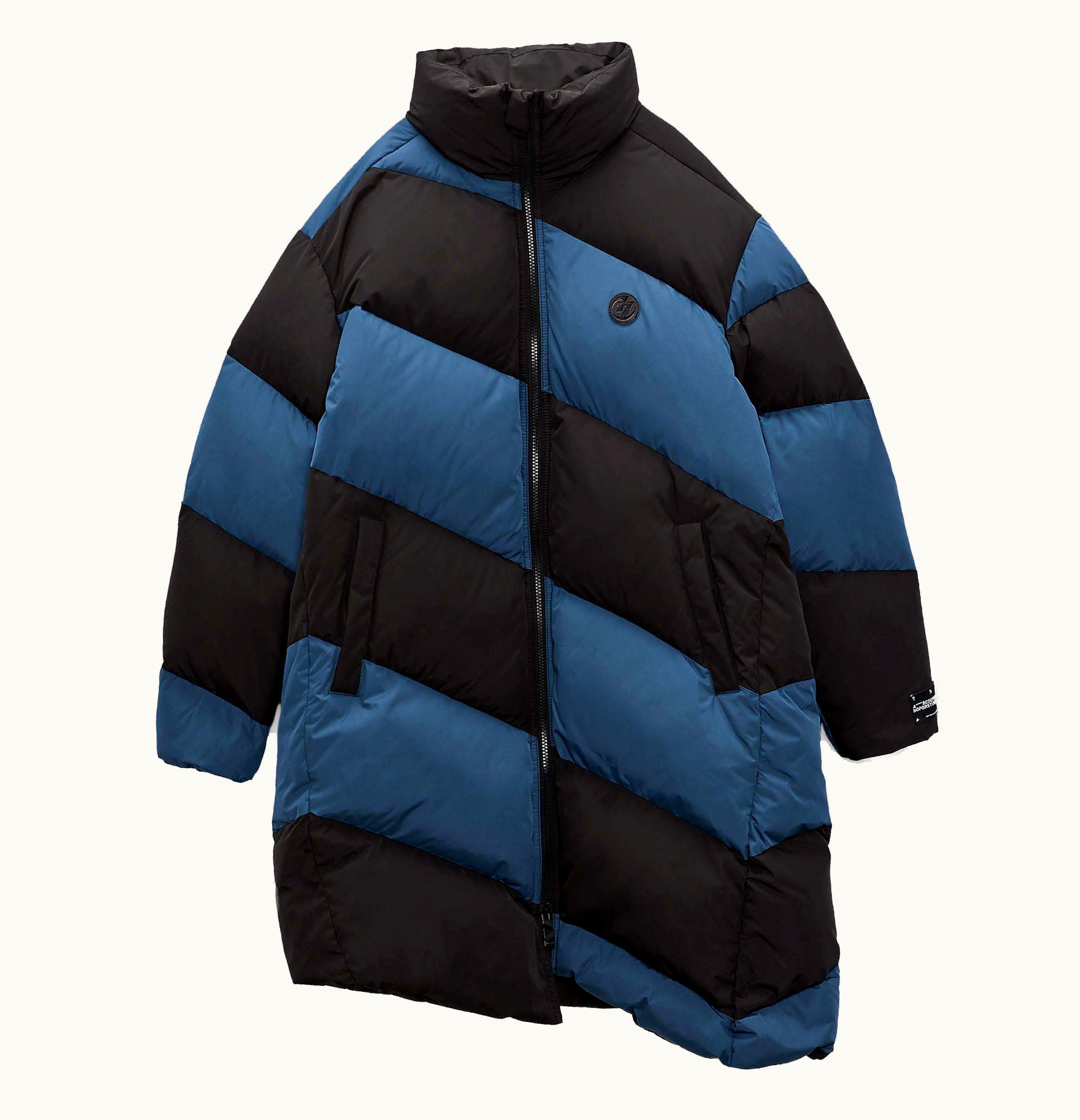 Ader Error X Zara Oversized Puffer Jacket Blue Black