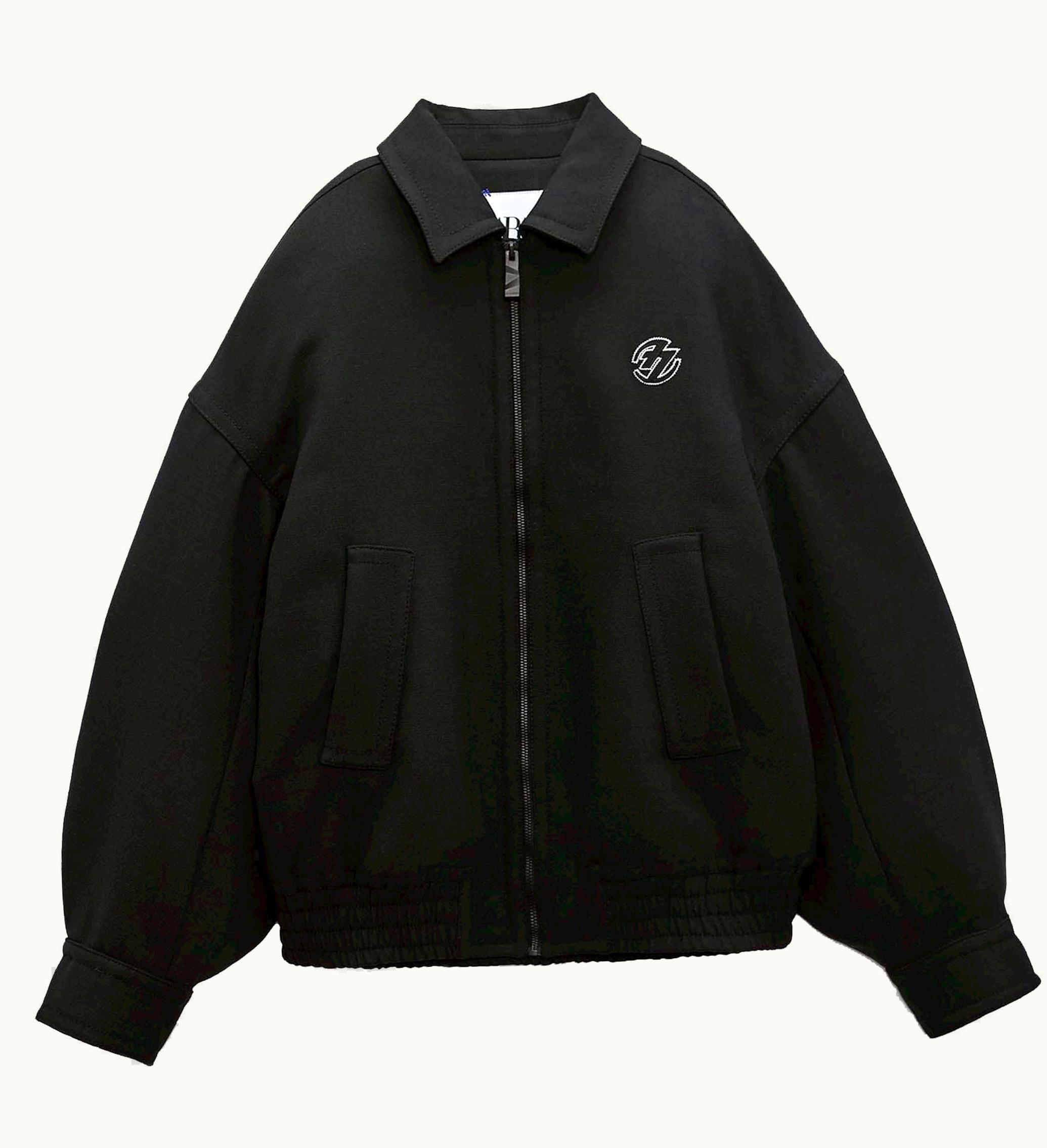 Ader Error X Zara Oversized Bomber Jacket Black