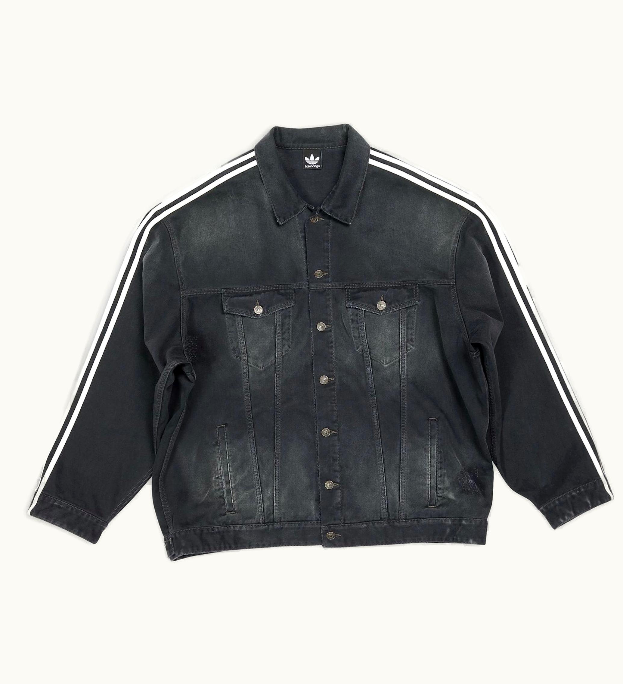 Balenciaga Balenciaga X Adidas Oversized Denim Jacket Black