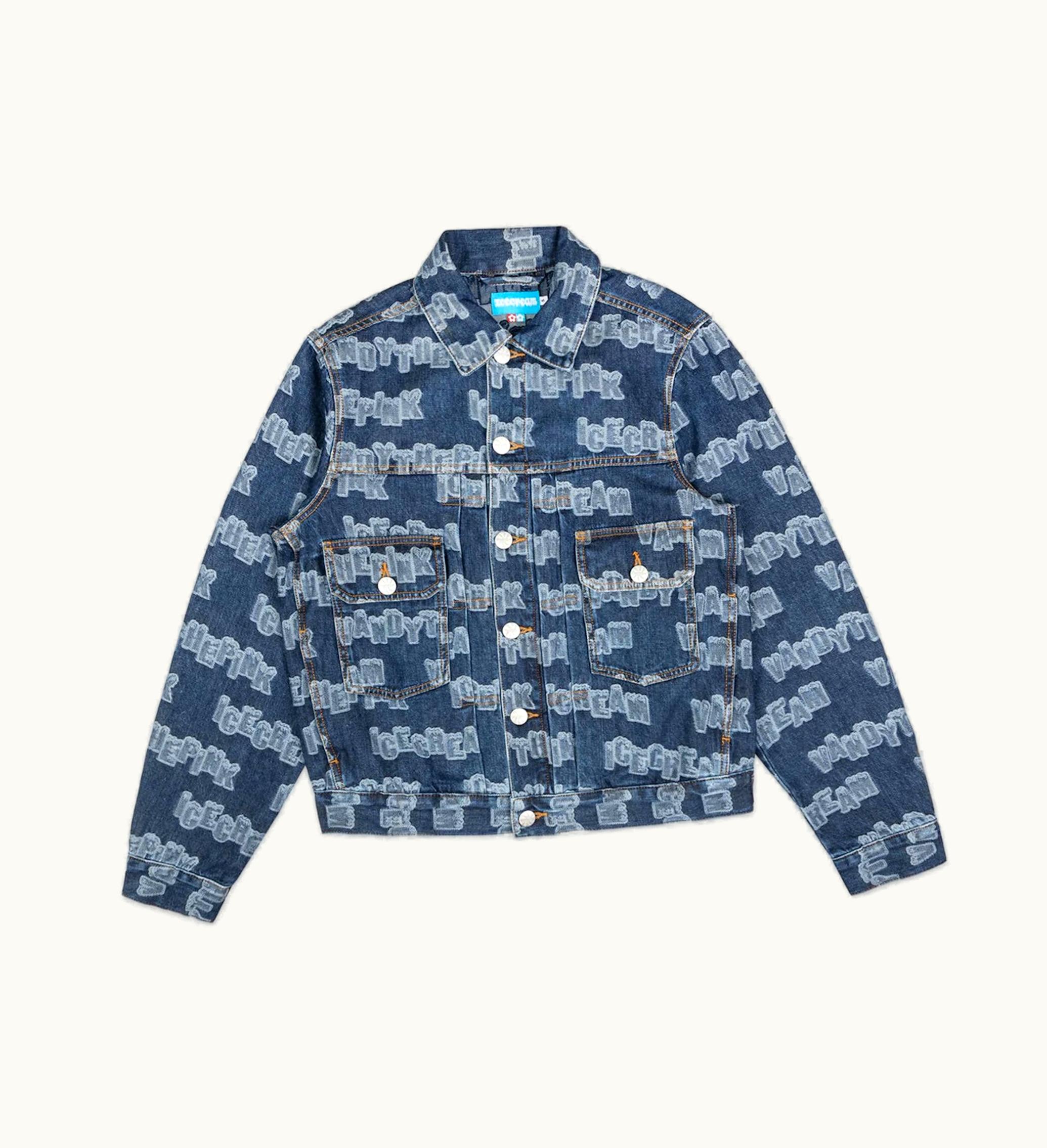 Ice Cream Vandy All Over Denim Jacket Jacquard Indigo