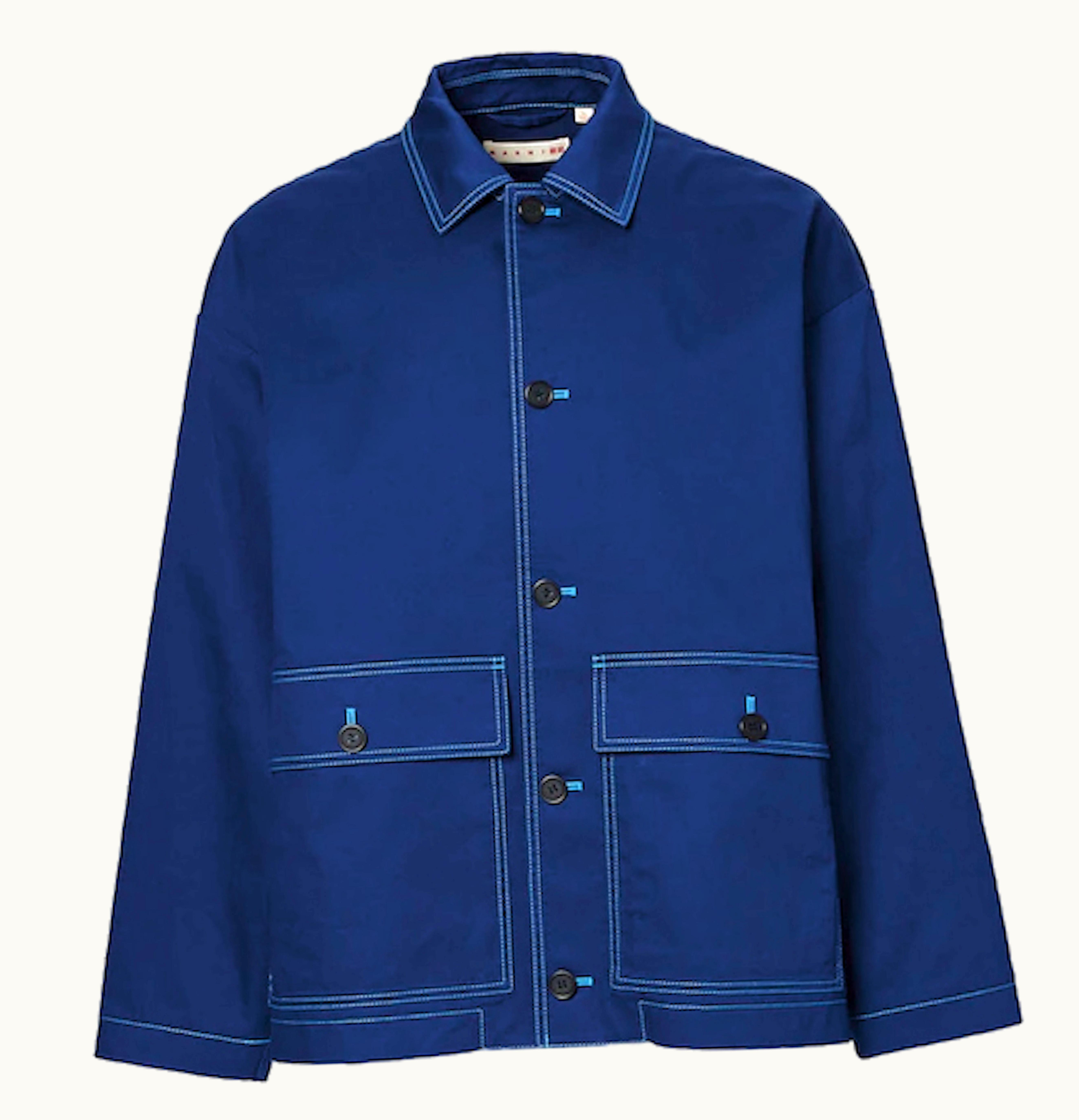 Uniqlo X Marni Oversized Utility Jacket Blue