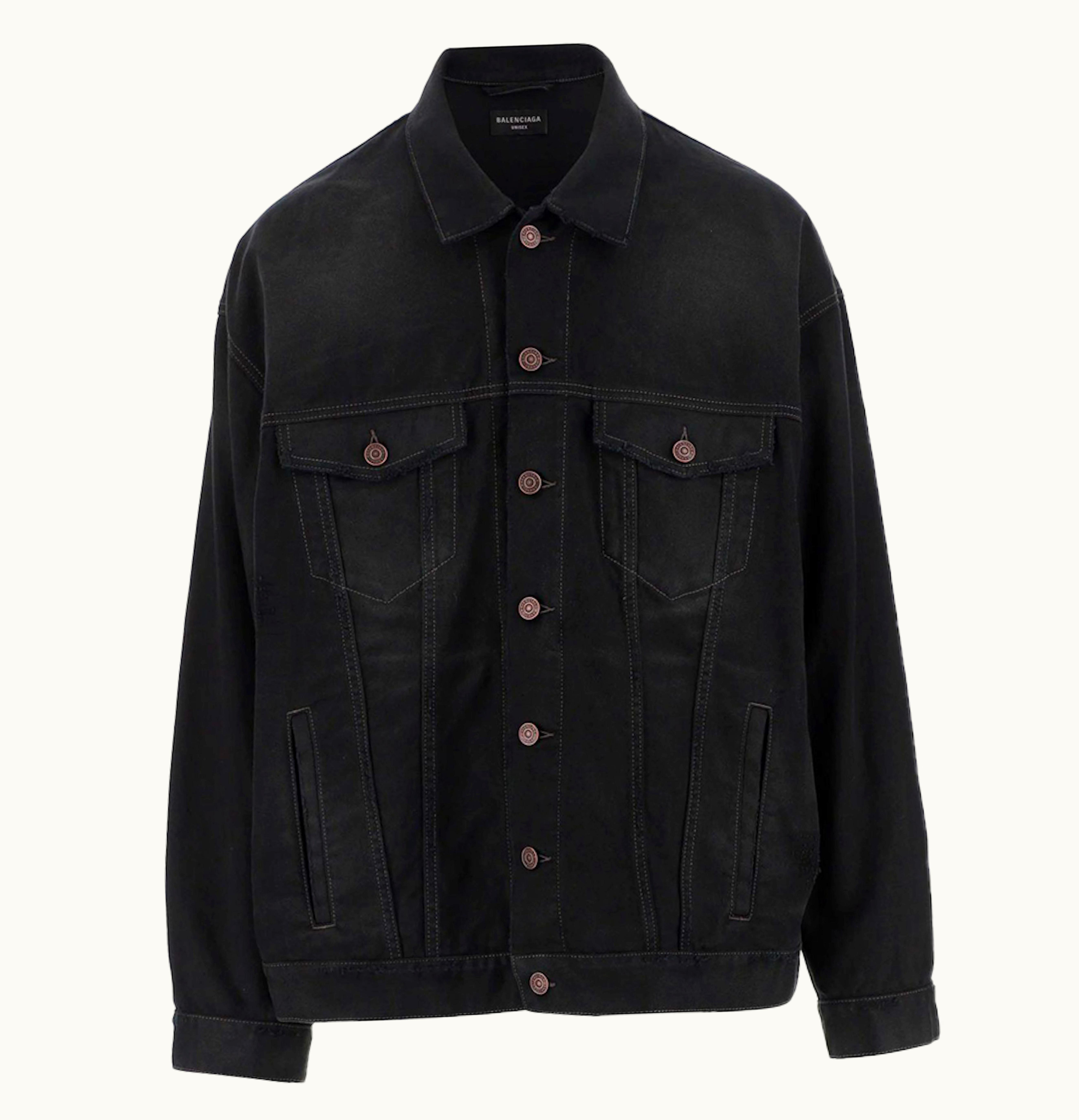 Balenciaga Balenciaga Political Campaign Oversized Denim Jacket Black