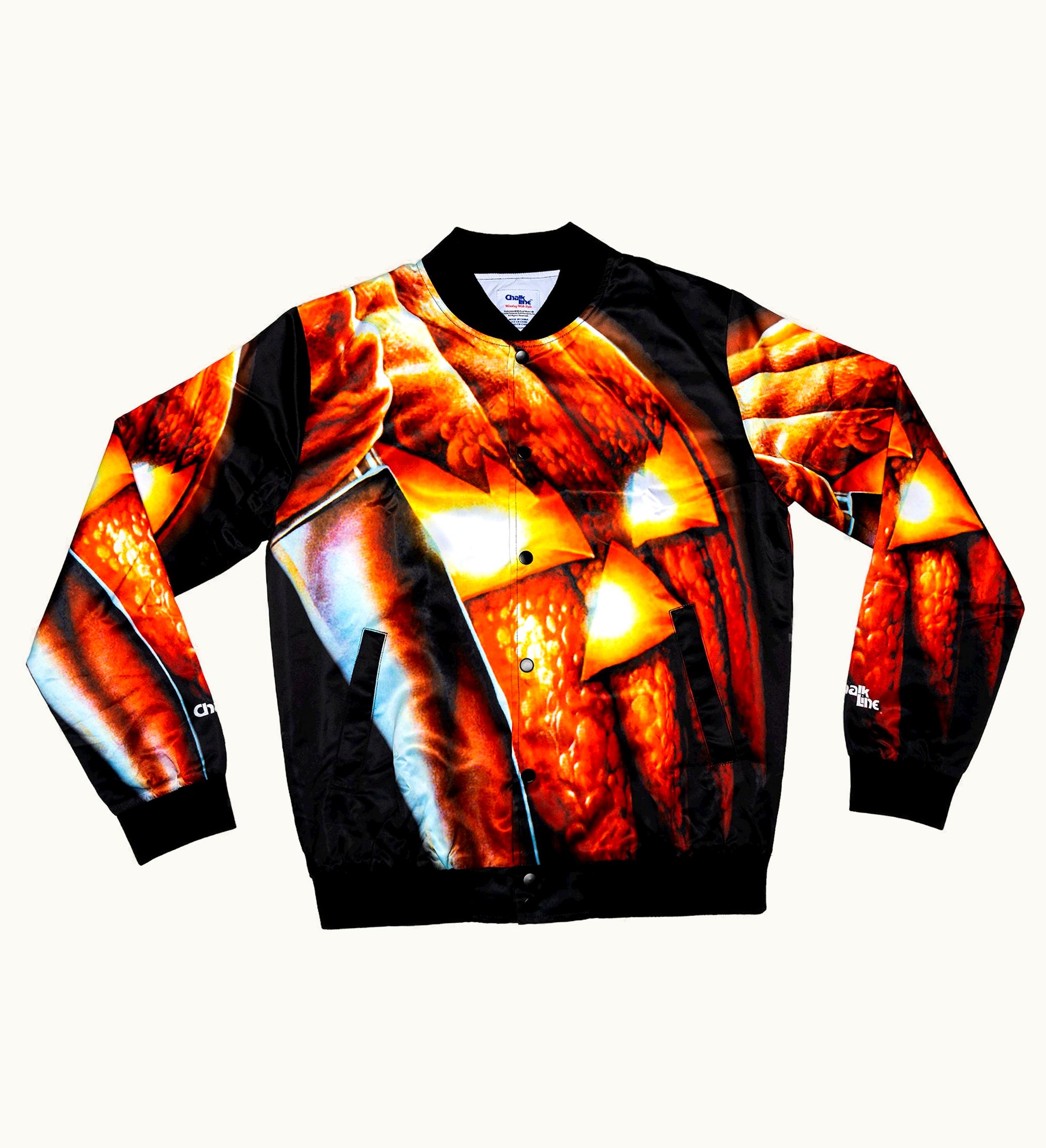 Chalk Line Halloween Retro Oversize Logo Jacket Black