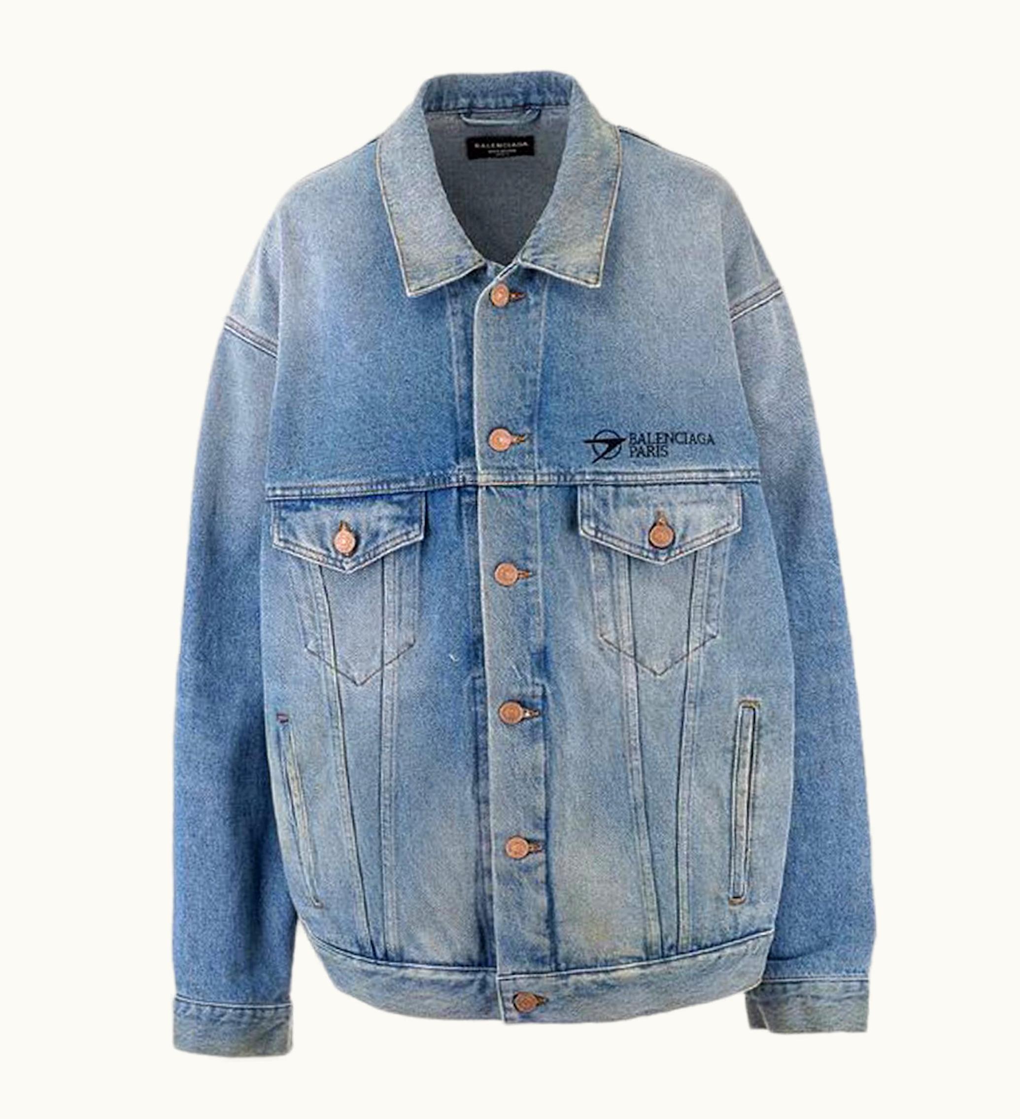 Balenciaga Balenciaga Paris Oversize Denim Jacket Indigo