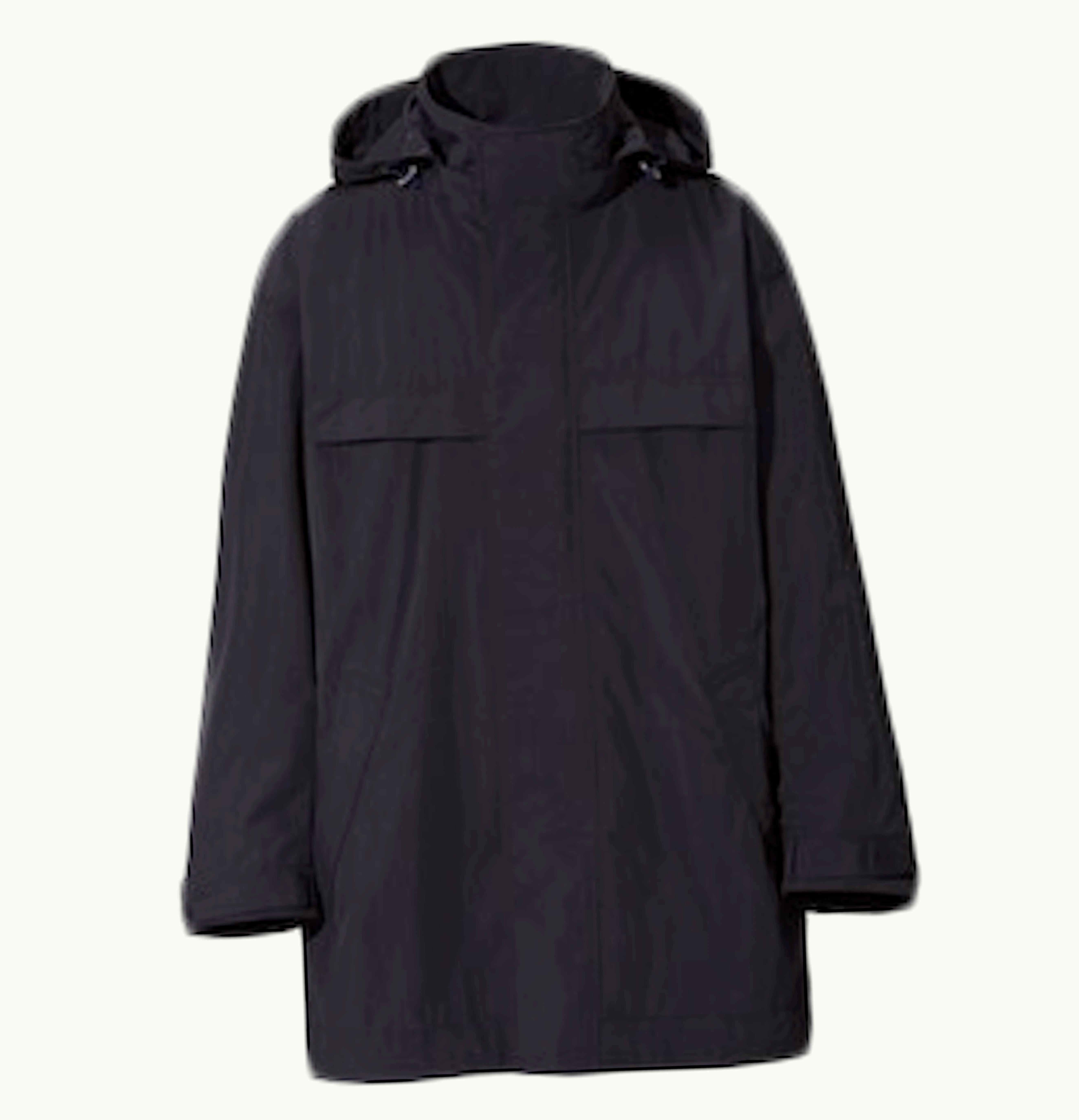 Uniqlo X Jil Sander Oversized Hooded Half Coat Black