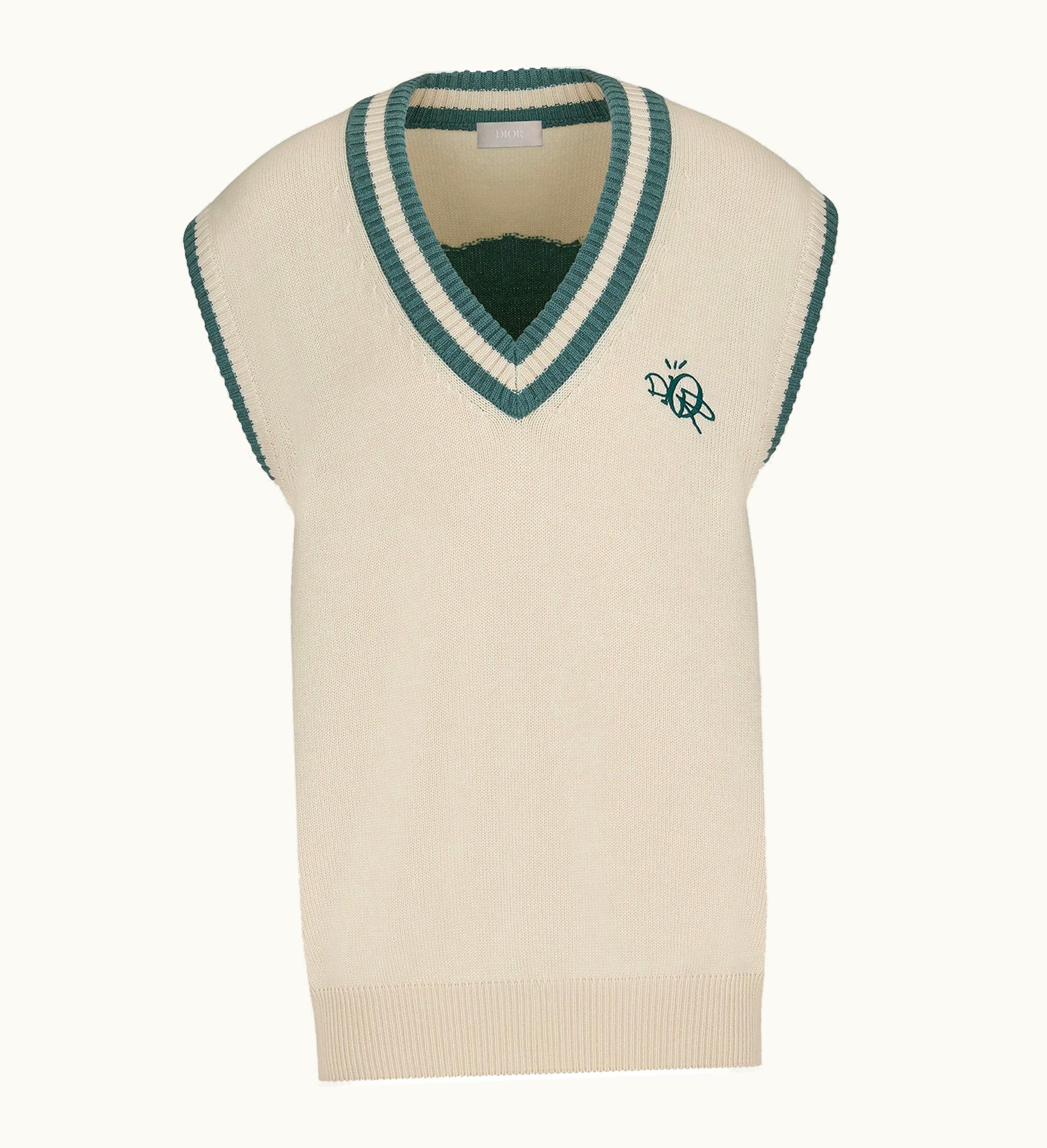 Dior Dior X Cactus Jack Oversized Sleeveless Sweater Ecru