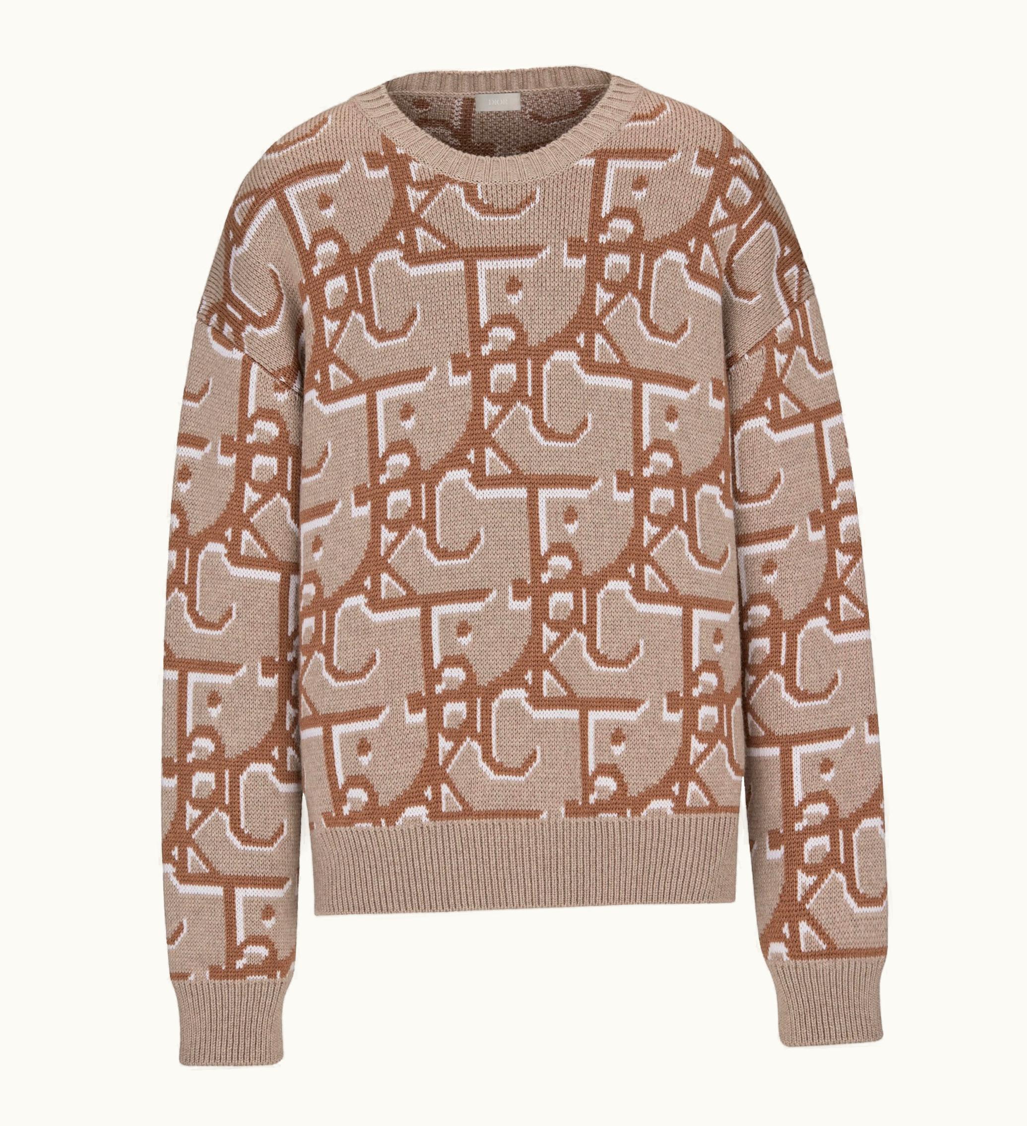 Dior Dior X Cactus Jack Oversized Sweater Beige Brown