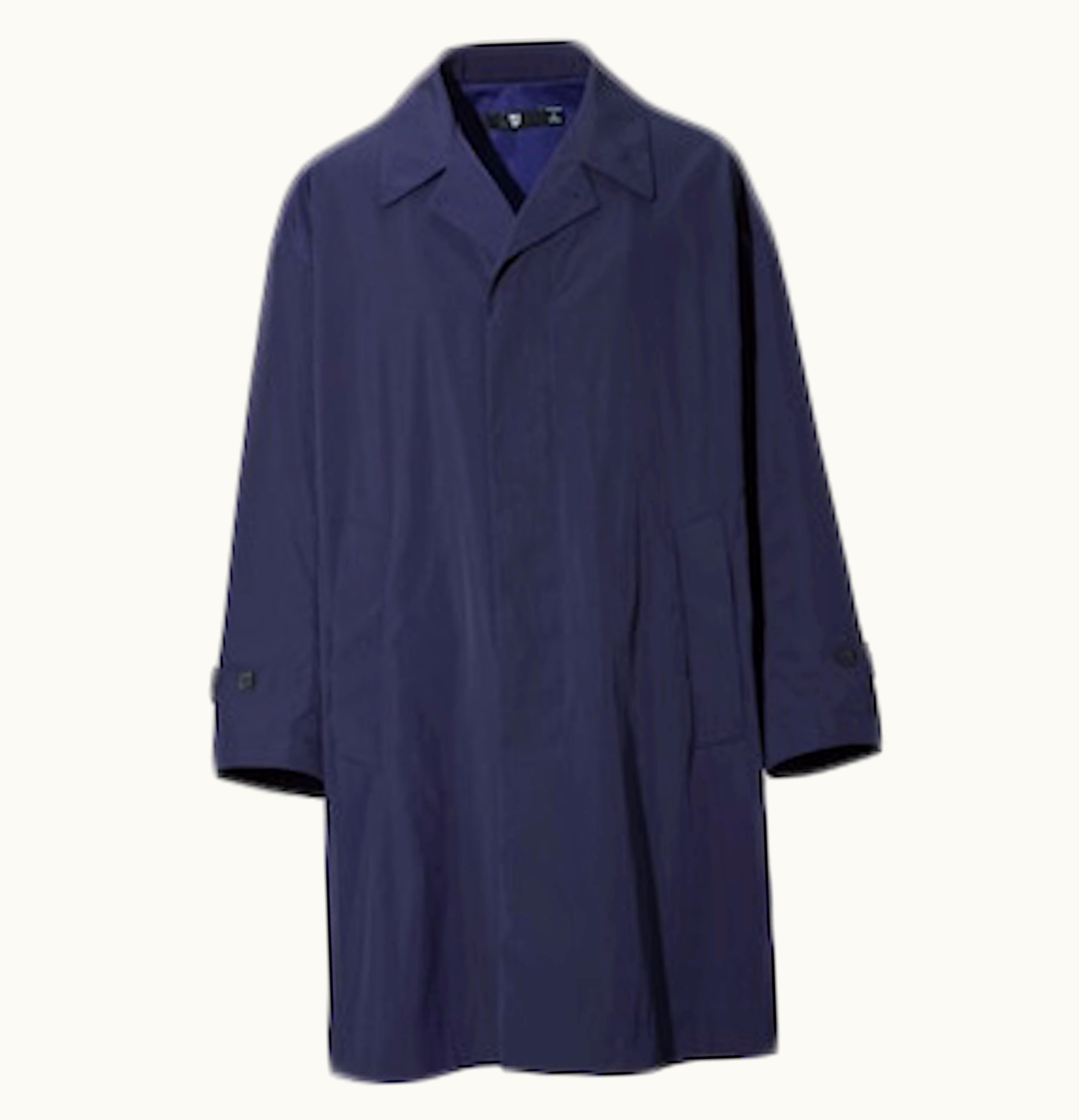 Uniqlo X Jil Sander Single Breasted Oversized Coat Navy