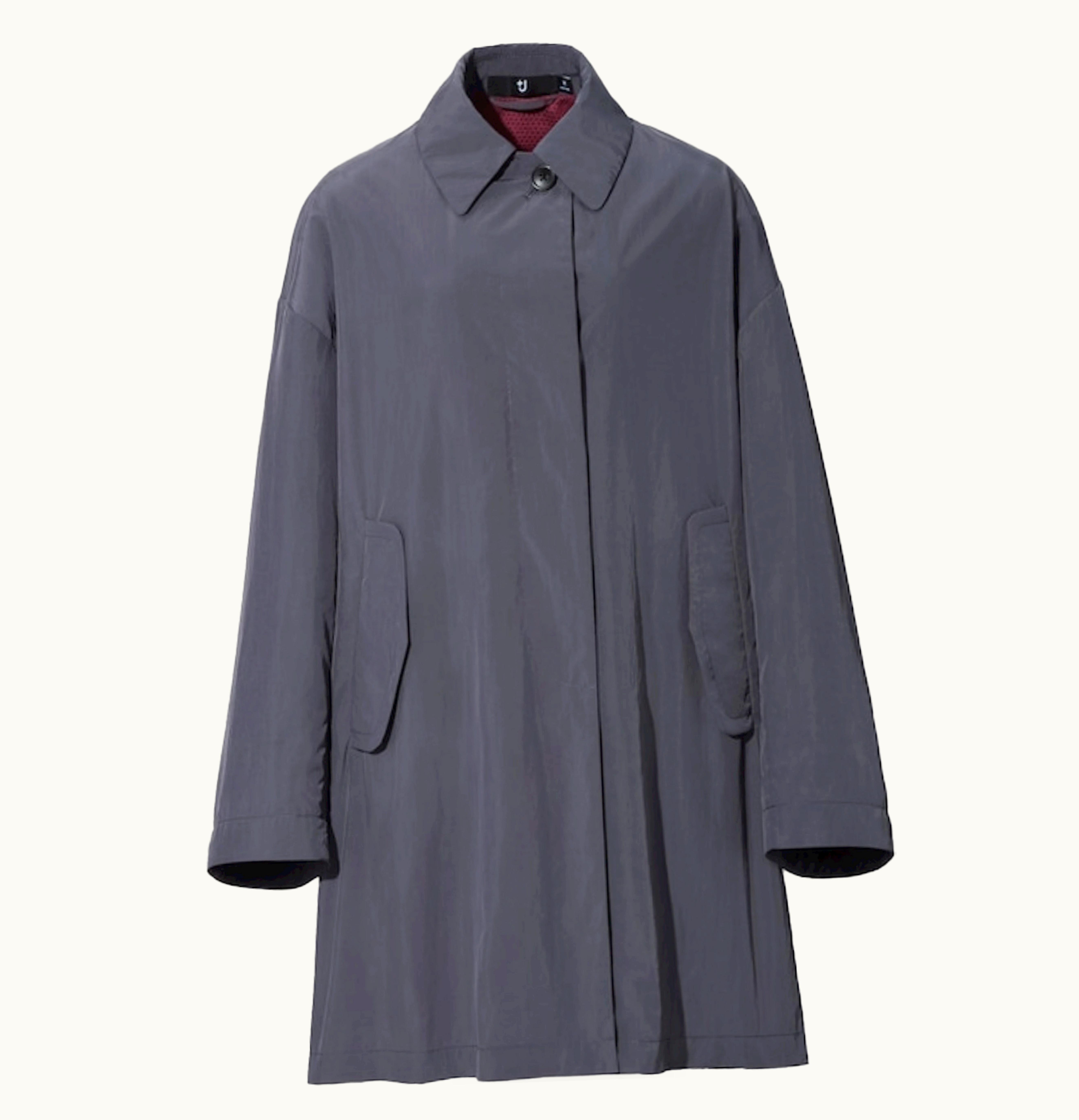 Uniqlo X Jil Sander Womens Oversized Light Coat Dark Grey