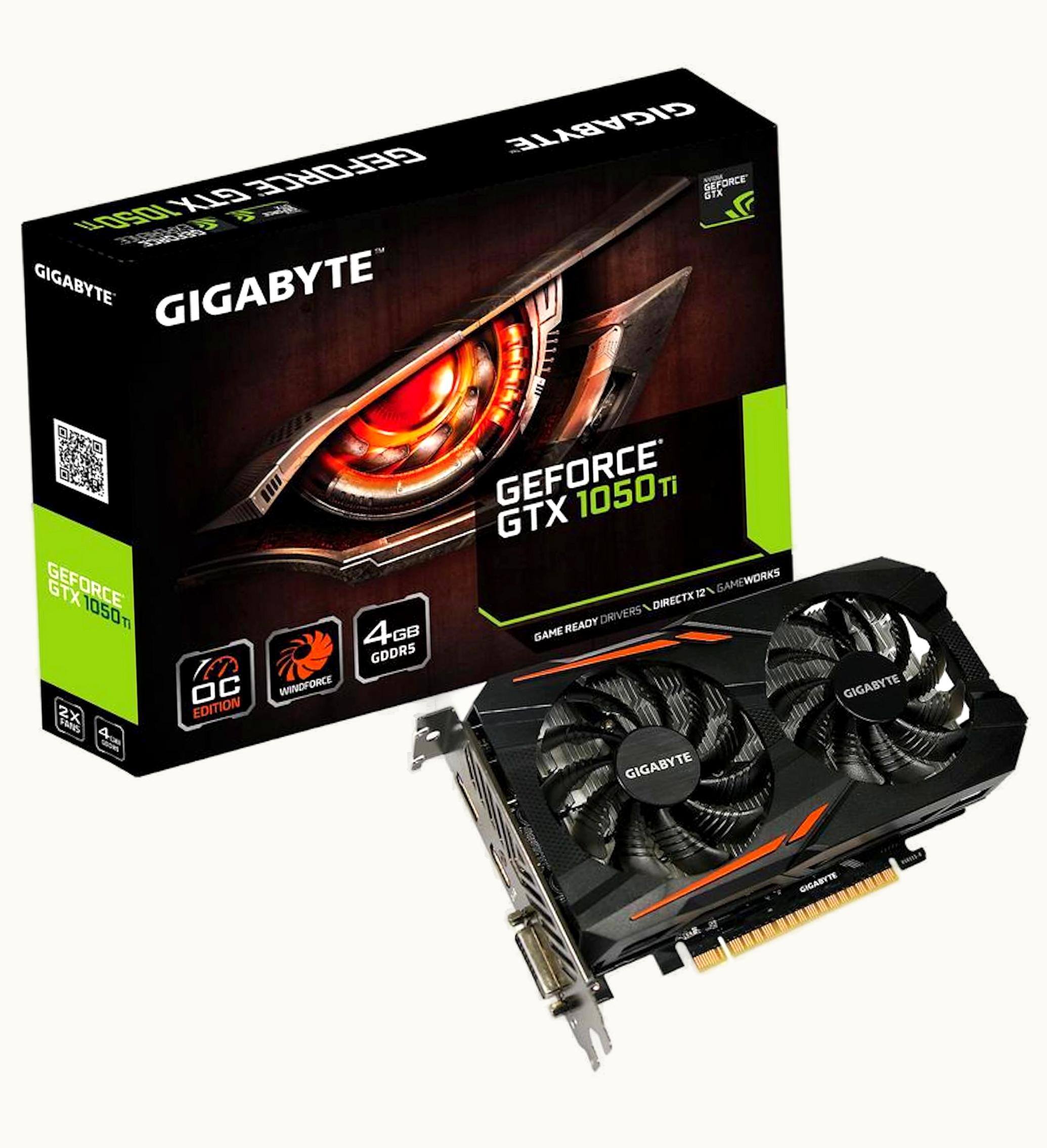 NVIDIA Nvidia Gigabyte Geforce Gtx 1050 Ti Overclock Double Fan Graphic Card Gv N105toc 4gd