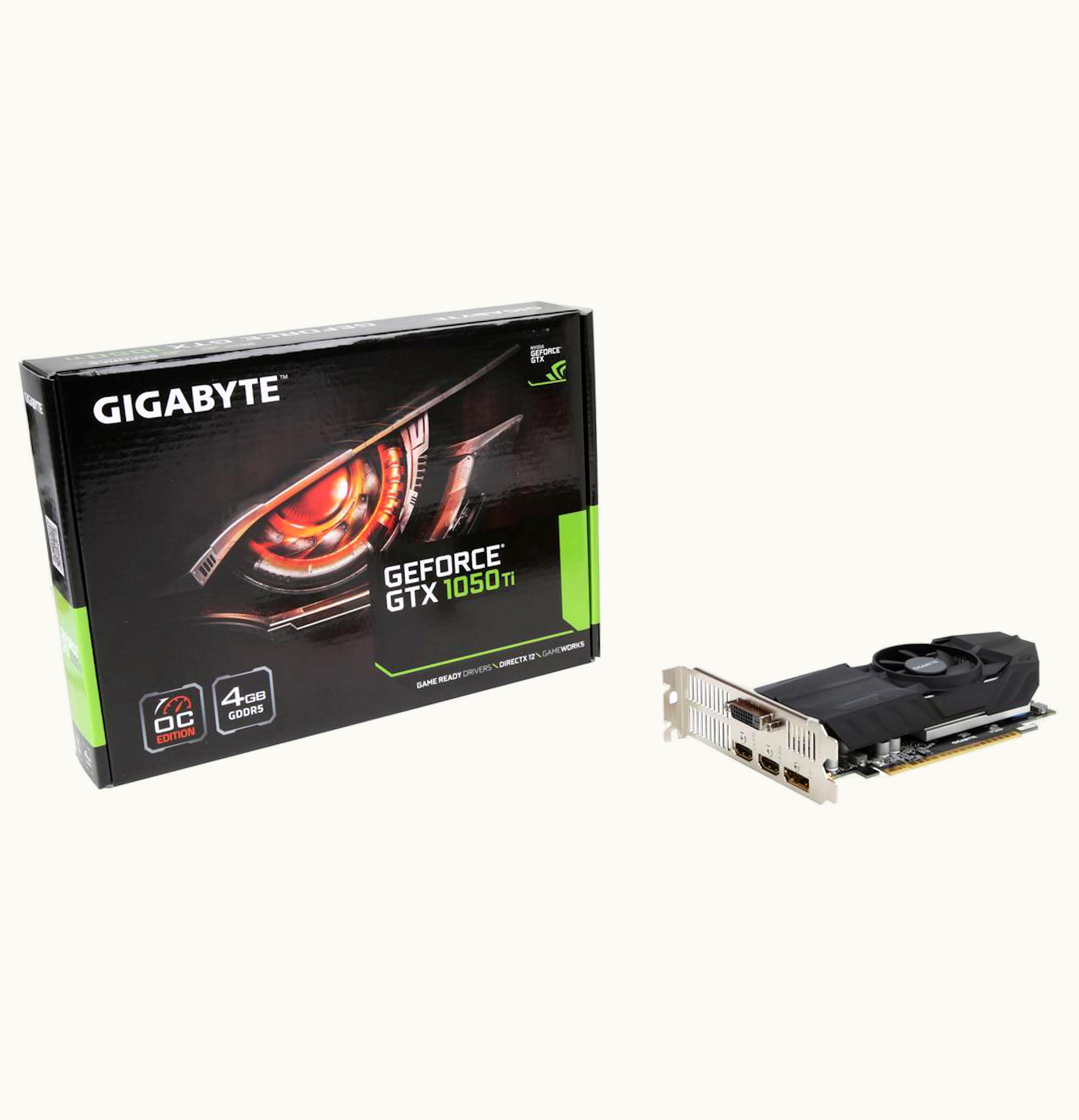 NVIDIA Nvidia Gigabyte Geforce Gtx 1050 Ti Overclock Low Profile Single Fan Graphic Card Gv N105toc 4gl