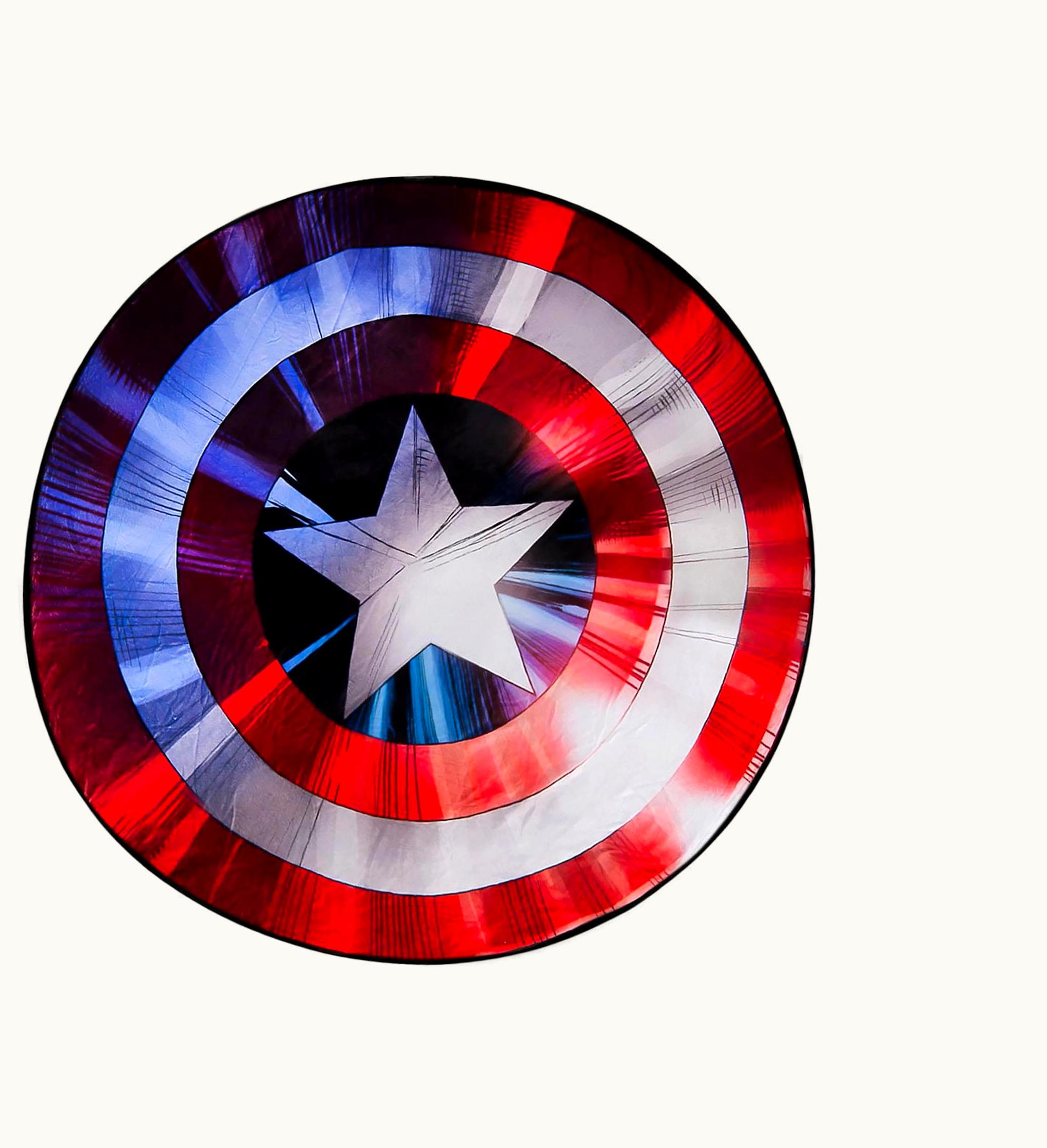 Marvel Captain America Shield Oversized Fleece Sherpa Throw Blanket