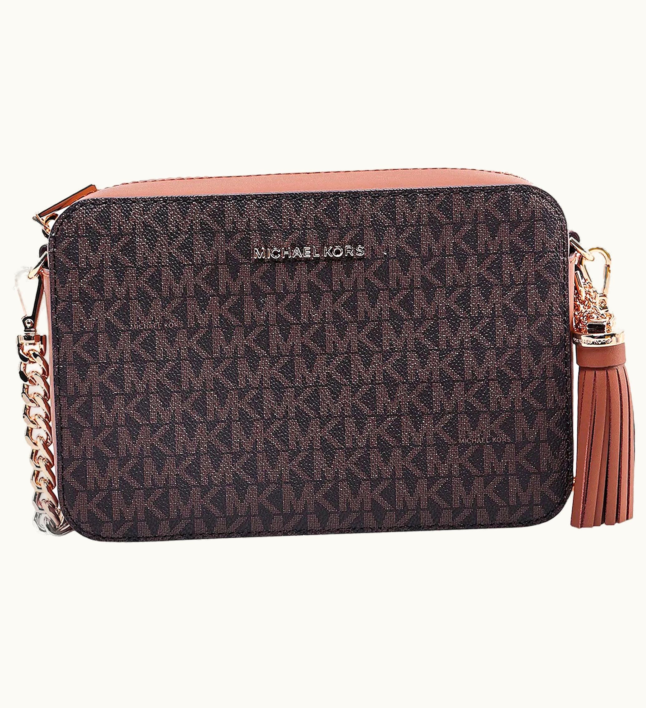 Michael Kors Michael Kors All Over Monogram Shoulder Bag Brown