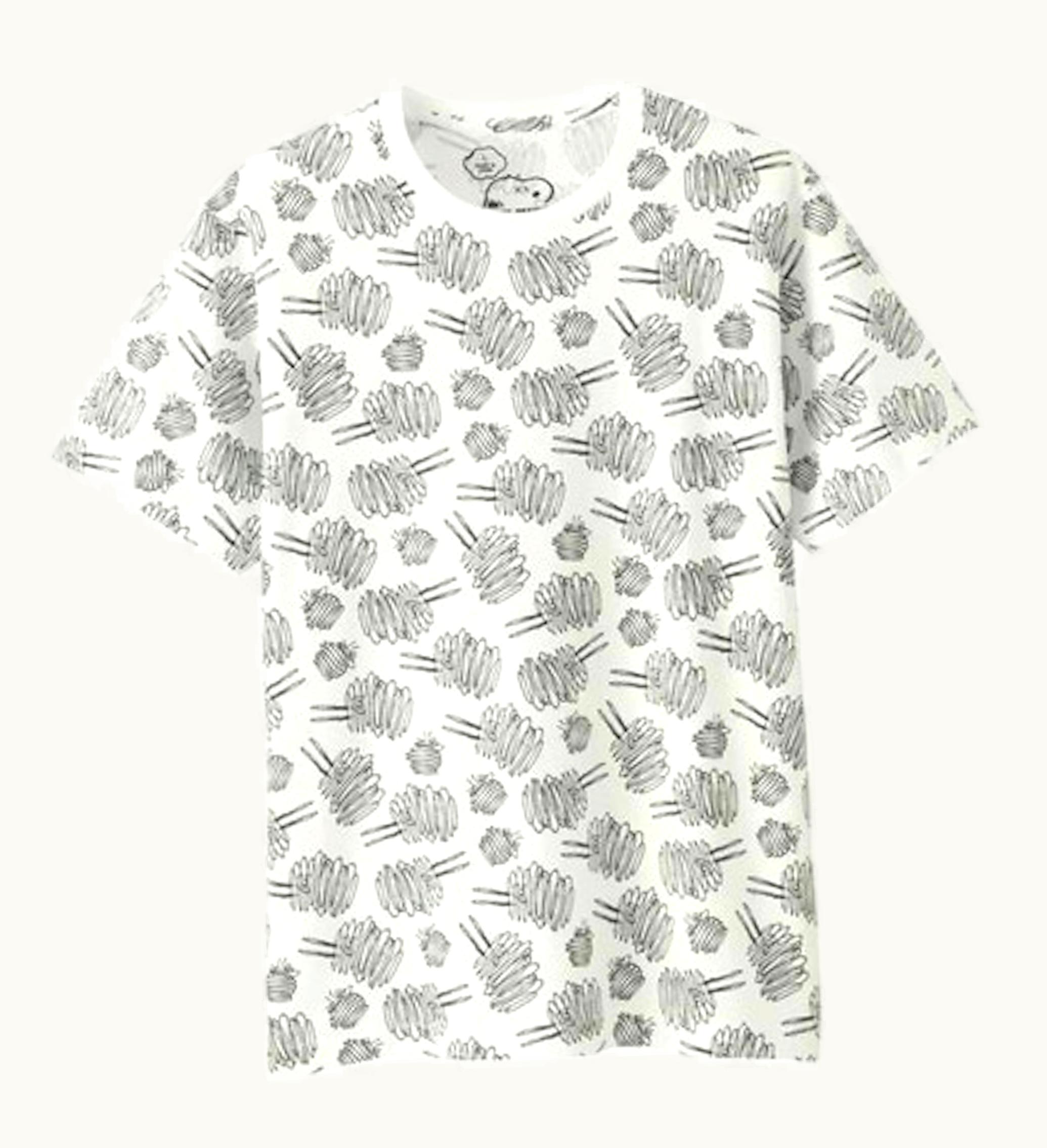KAWS KAWS X Uniqlo X Peanuts Dust Cloud All Over Tee Japanese Sizing White
