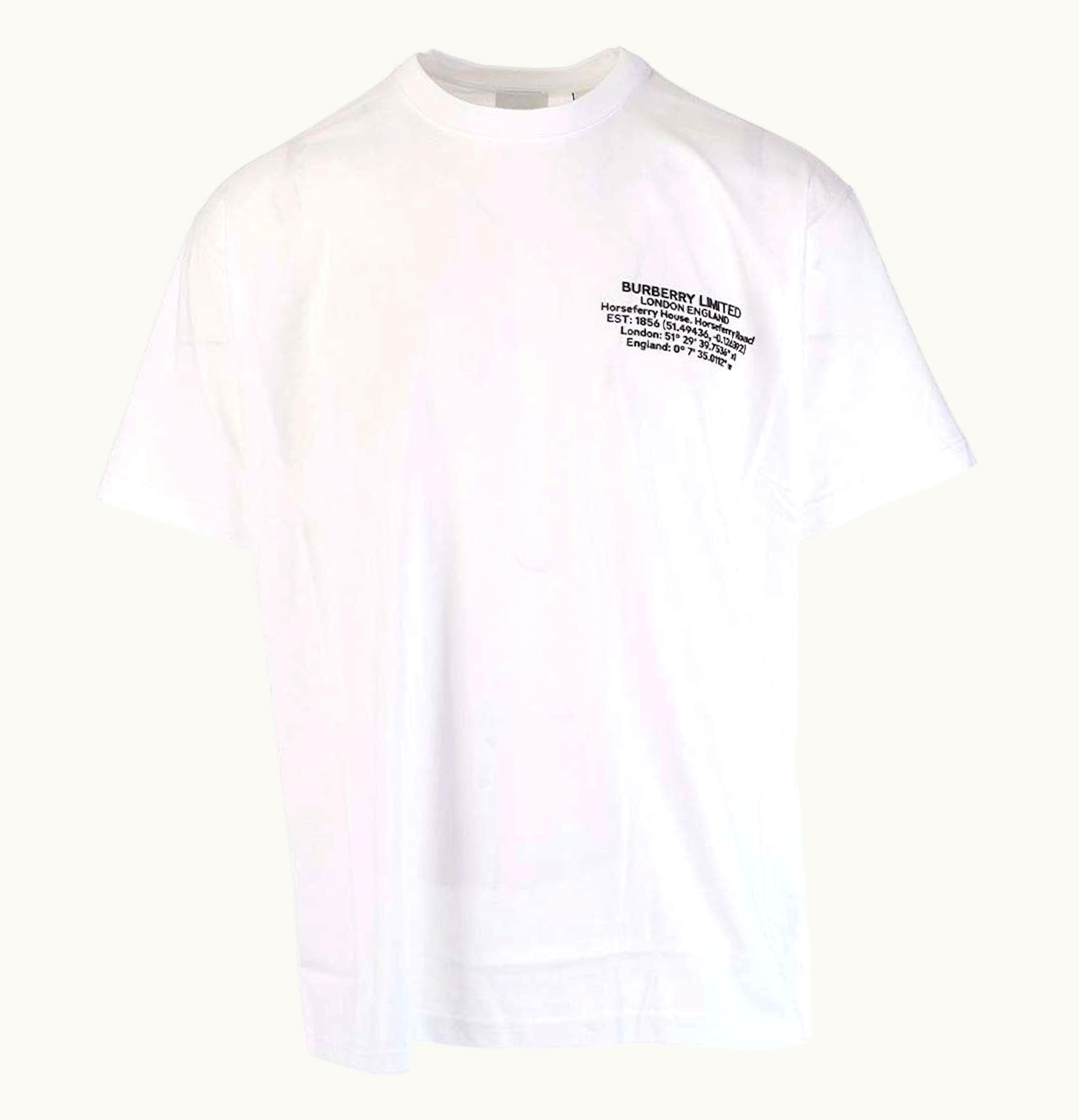 Burberry Oversized Abel Coordinates Logo Tee White