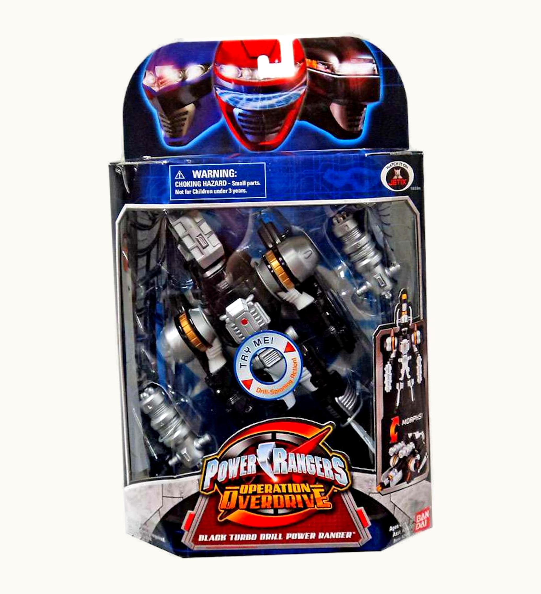 Bandai Bandai America Power Rangers Operation Overdrive Black Turbo Drill Power Ranger Action Figure
