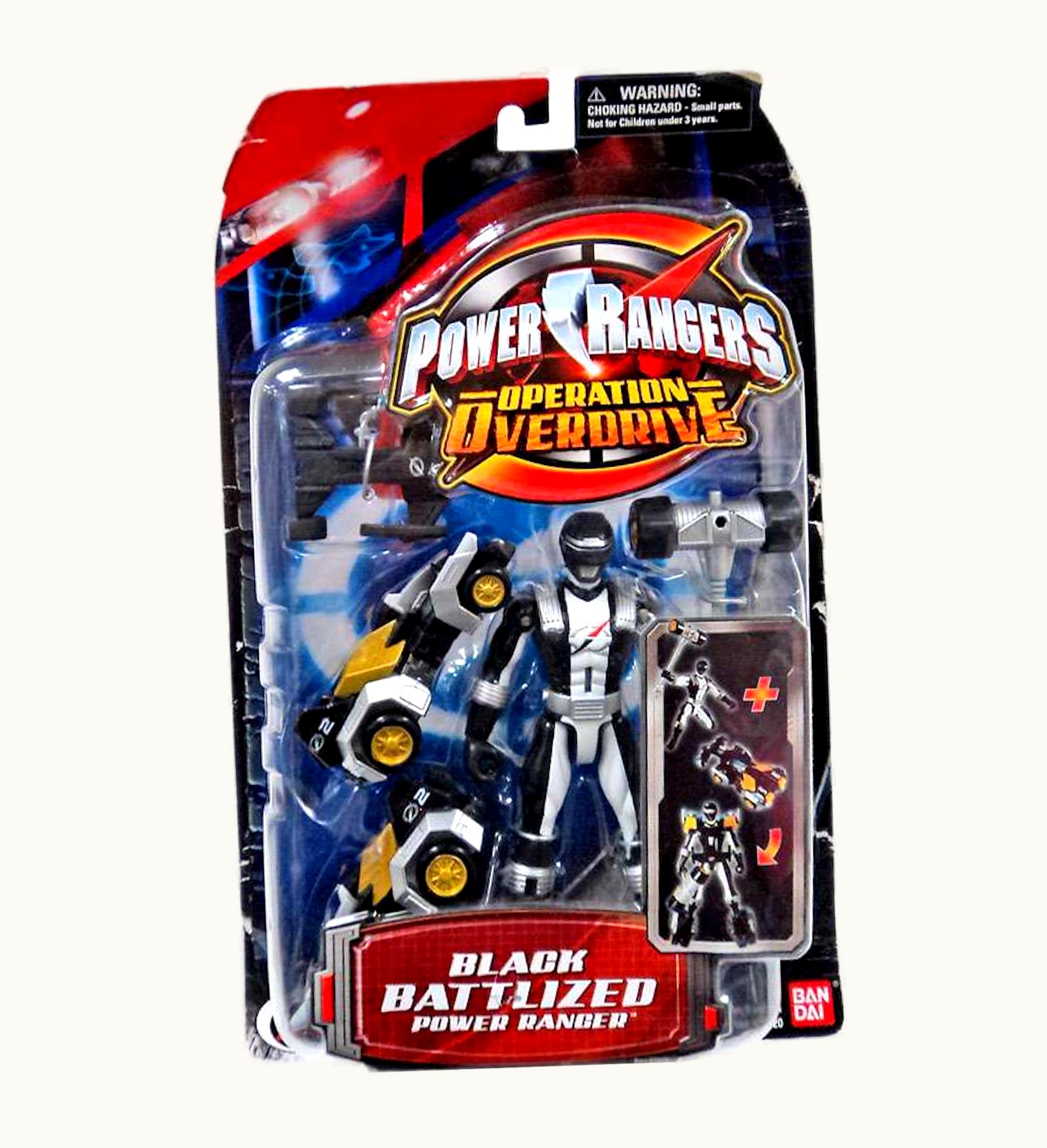 Bandai Bandai America Power Rangers Operation Overdrive Black Battlized Power Ranger Action Figure