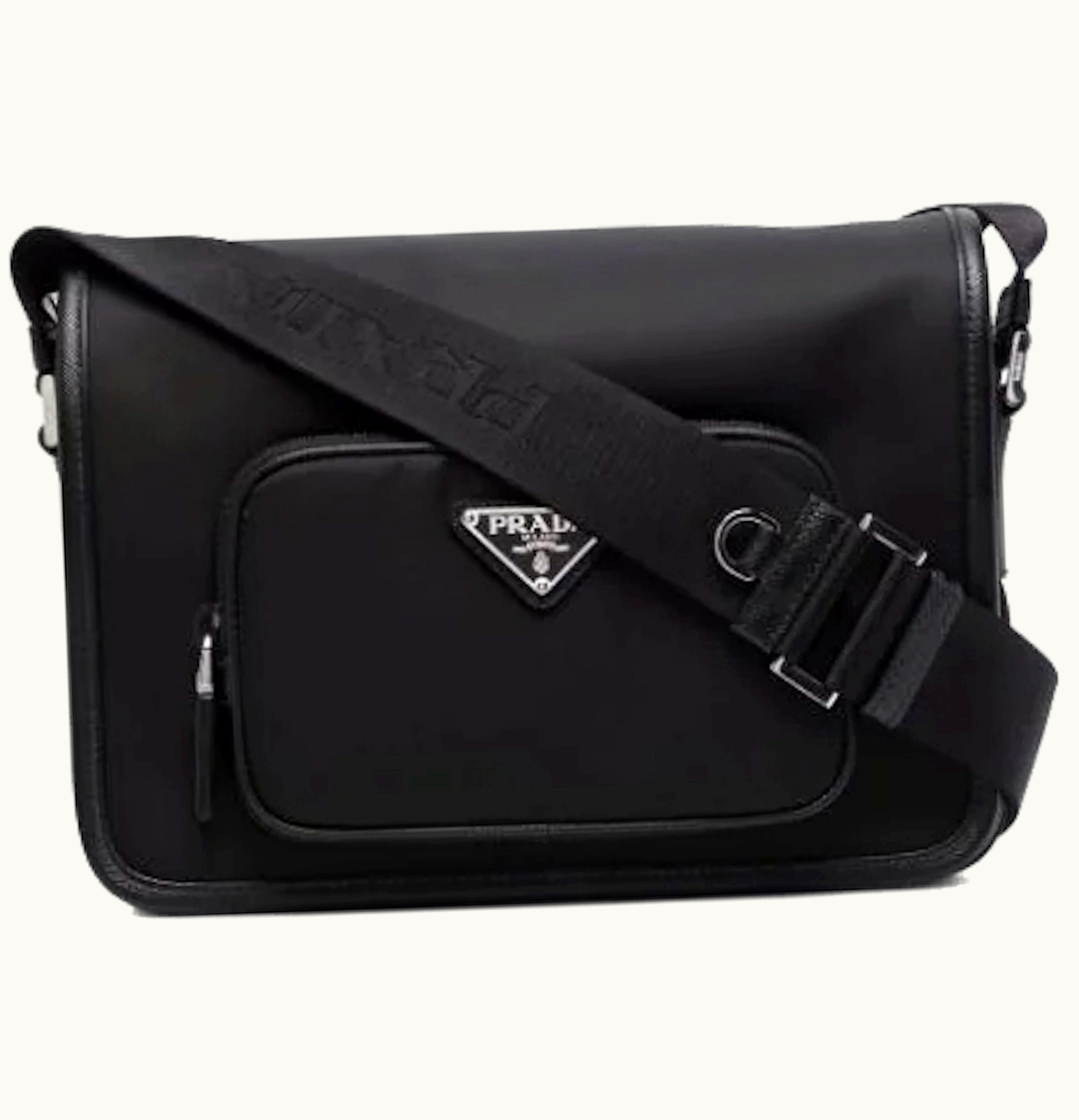 Prada Re Nylon Satchel Bag Detachable Coin Purse Black