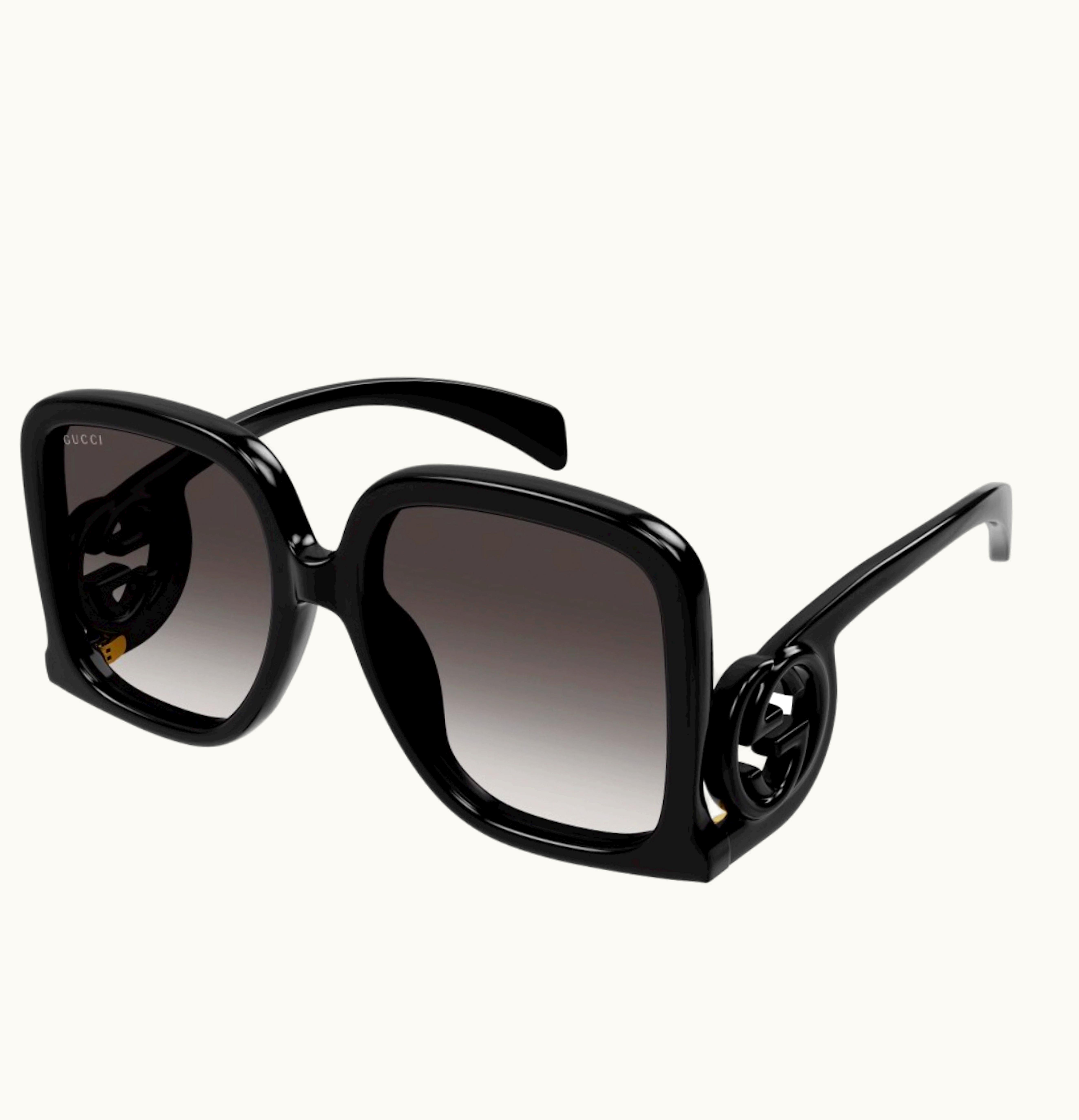 Gucci Oversized Square Sunglasses Black GG1326s 001 58