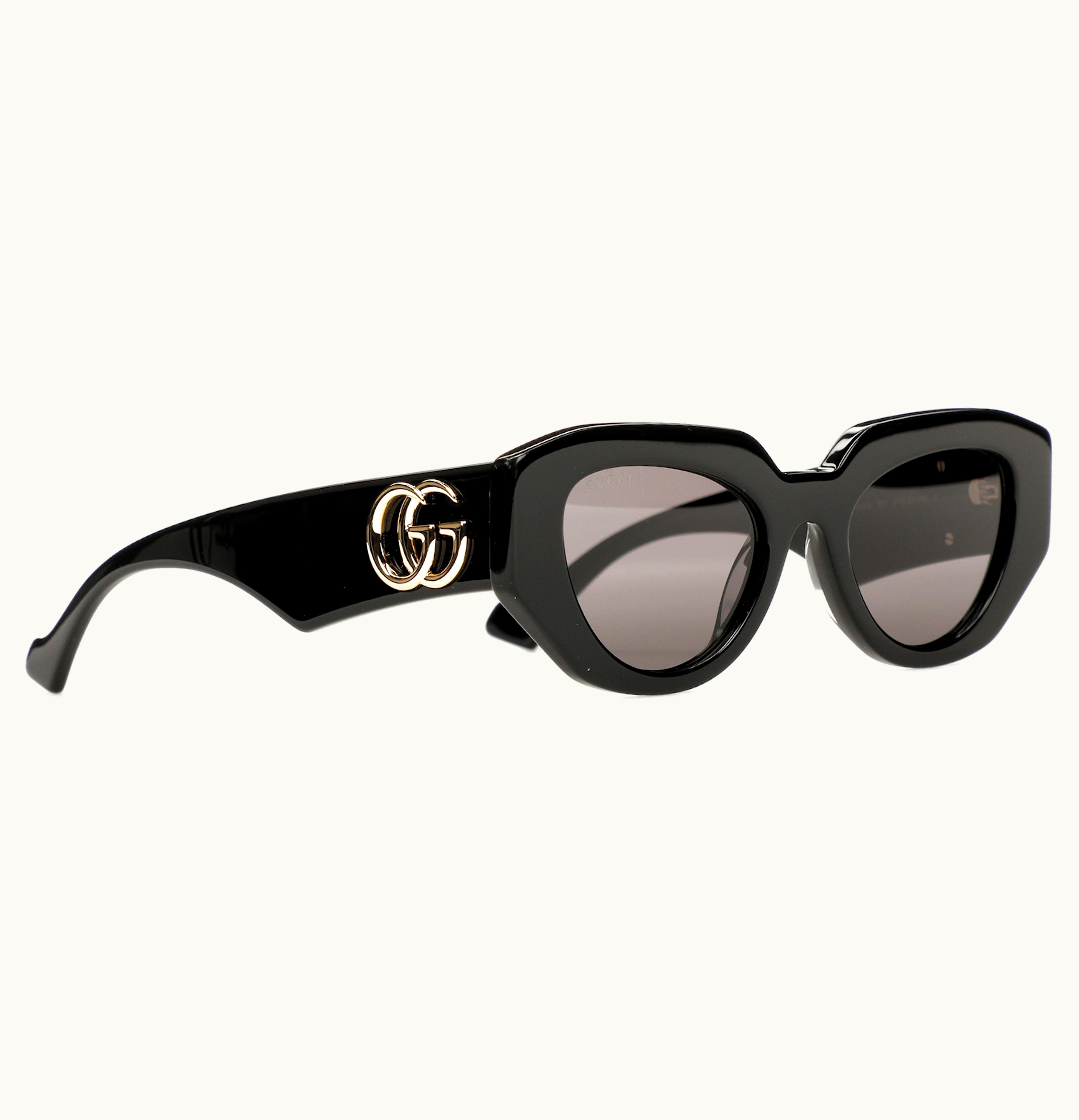 Gucci Oval Sunglasses Black GG1421s 001 Fr
