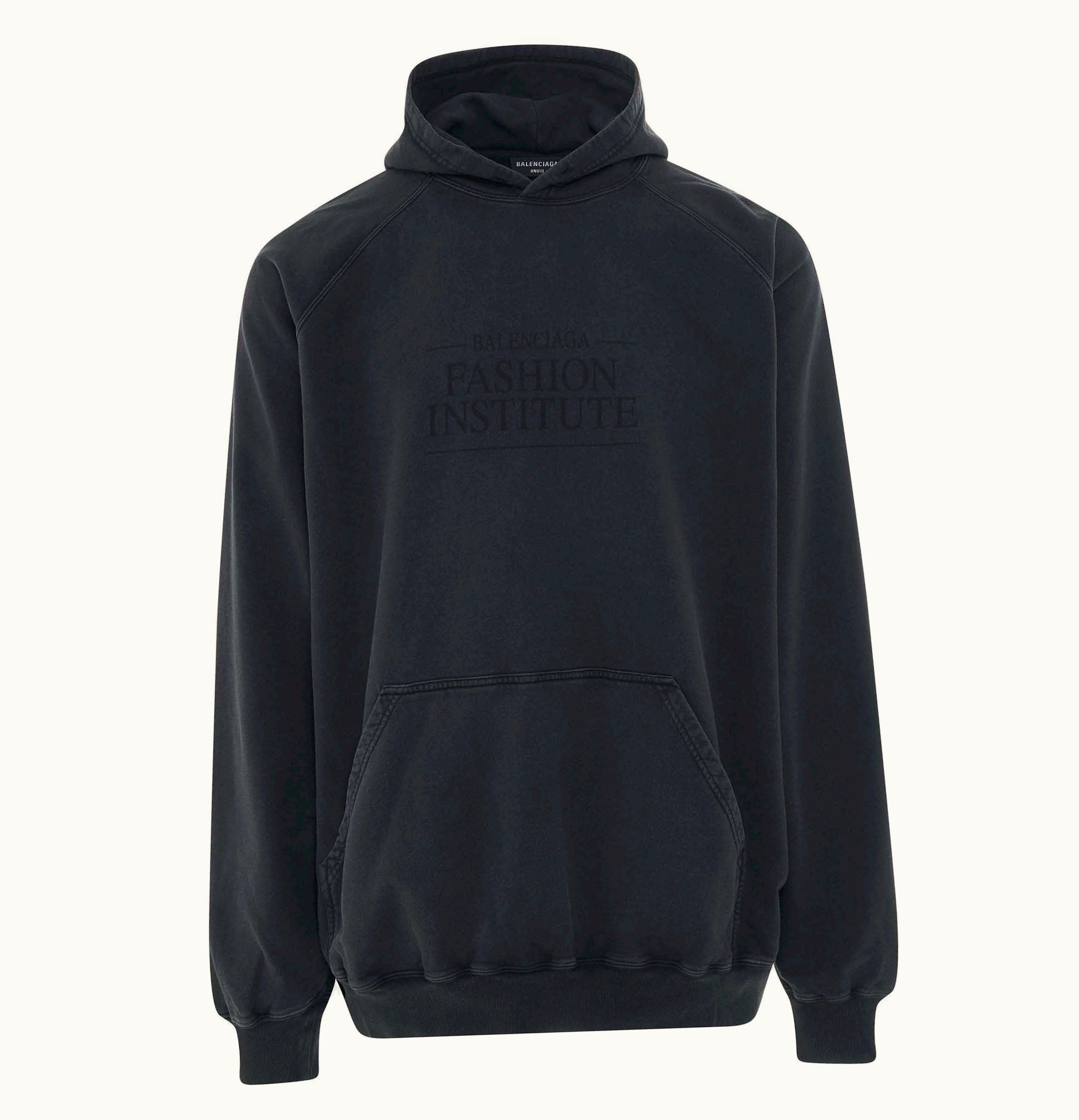 Balenciaga Balenciaga Fashion Institute Oversized Hoodie Washed Black