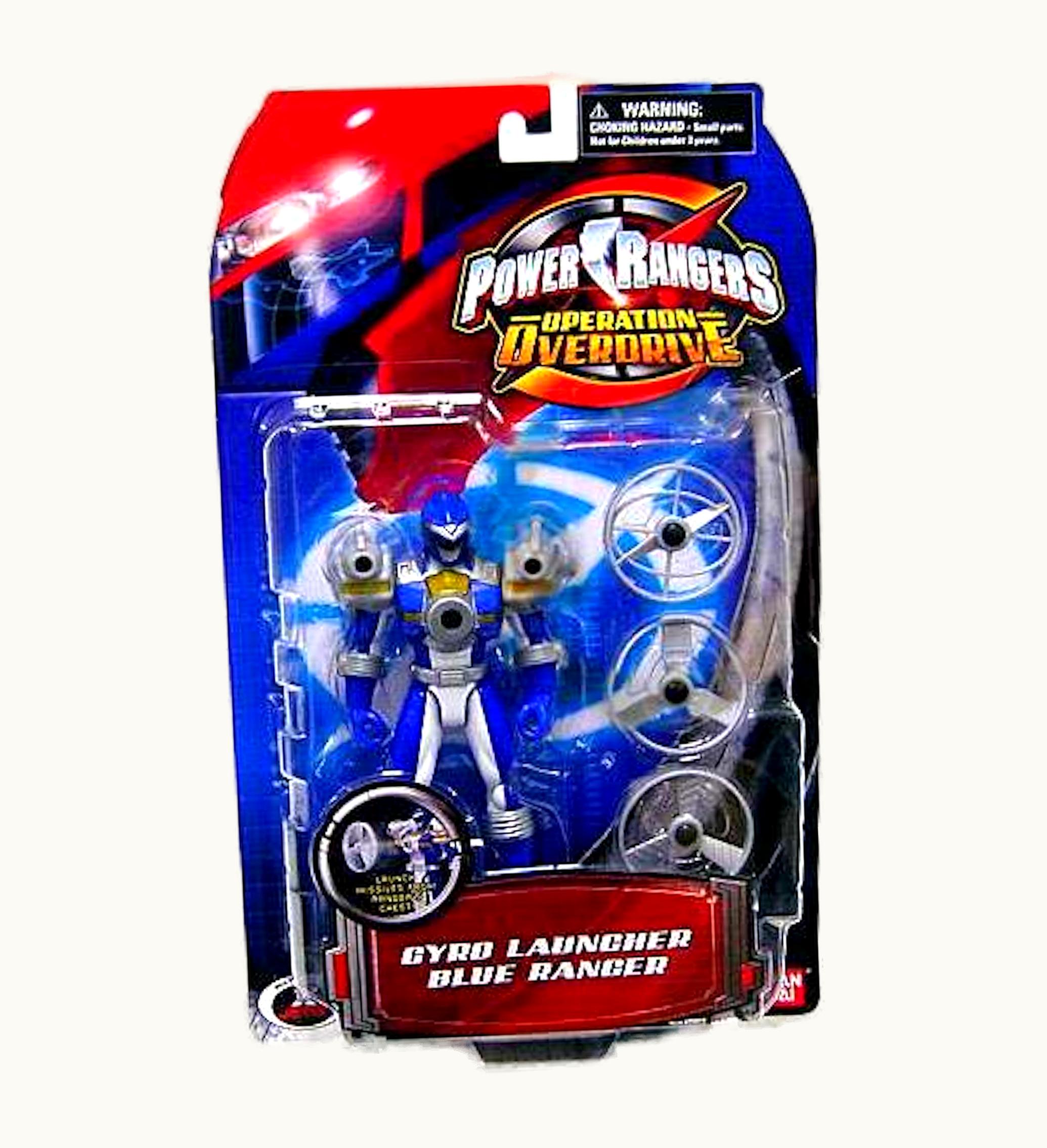 Bandai Bandai America Power Rangers Operation Overdrive Gyro Launcher Blue Ranger Action Figure