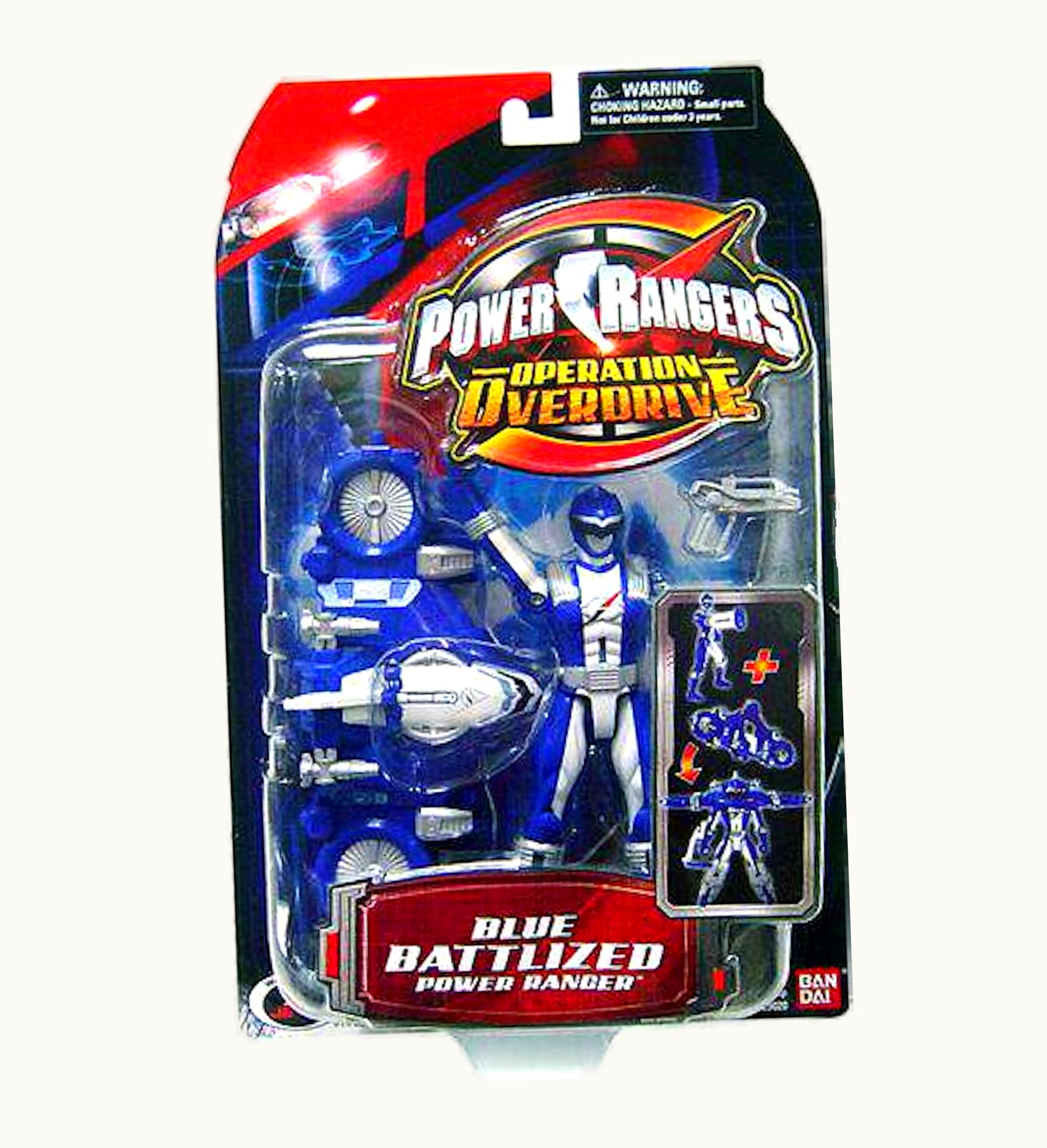 Bandai Bandai America Power Rangers Operation Overdrive Blue Battlized Power Ranger Action Figure