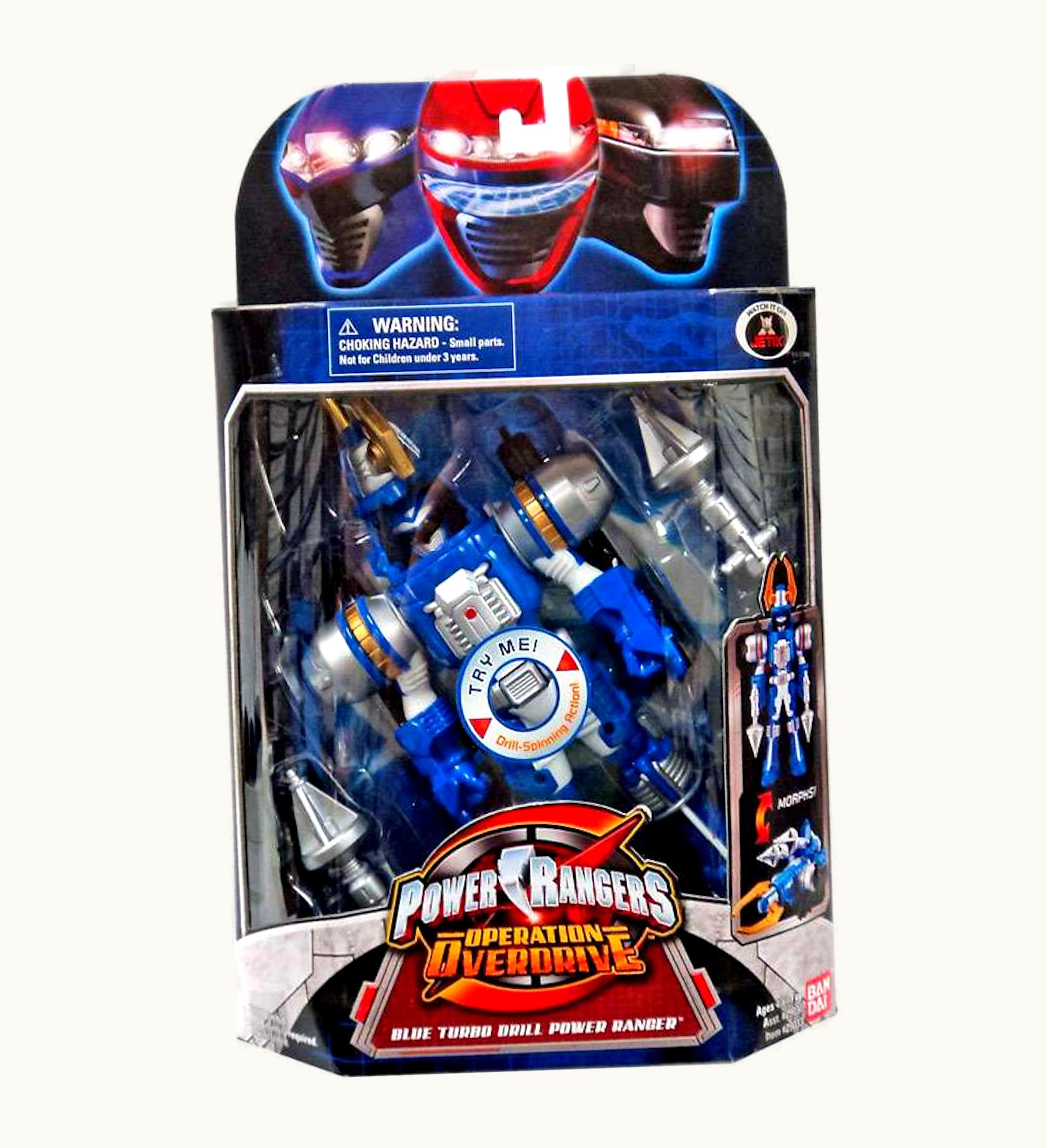 Bandai Bandai America Power Rangers Operation Overdrive Blue Turbo Drill Power Ranger Action Figure