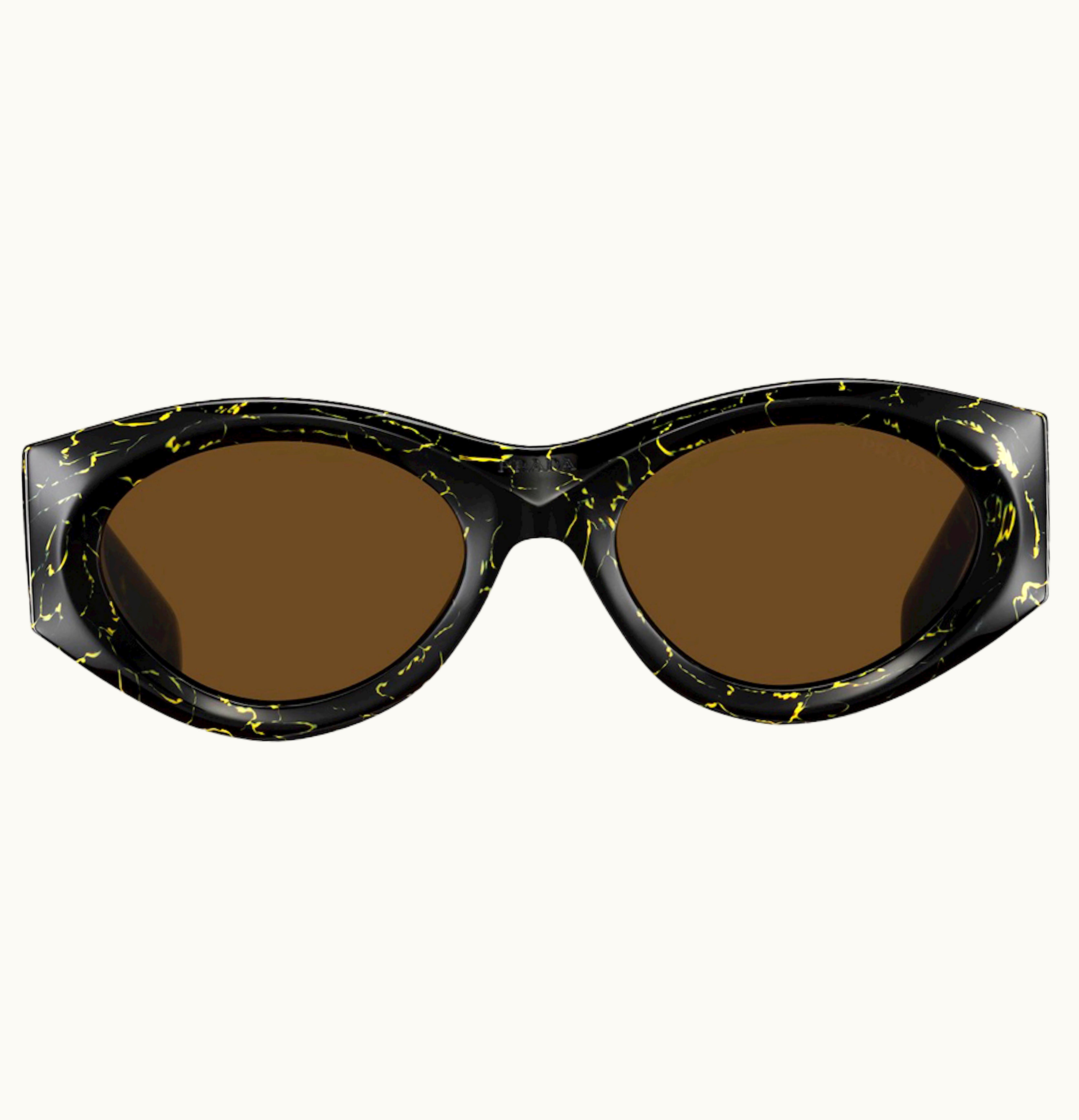 Prada Oval Sunglasses Green Pr20zsf 19d01t 54