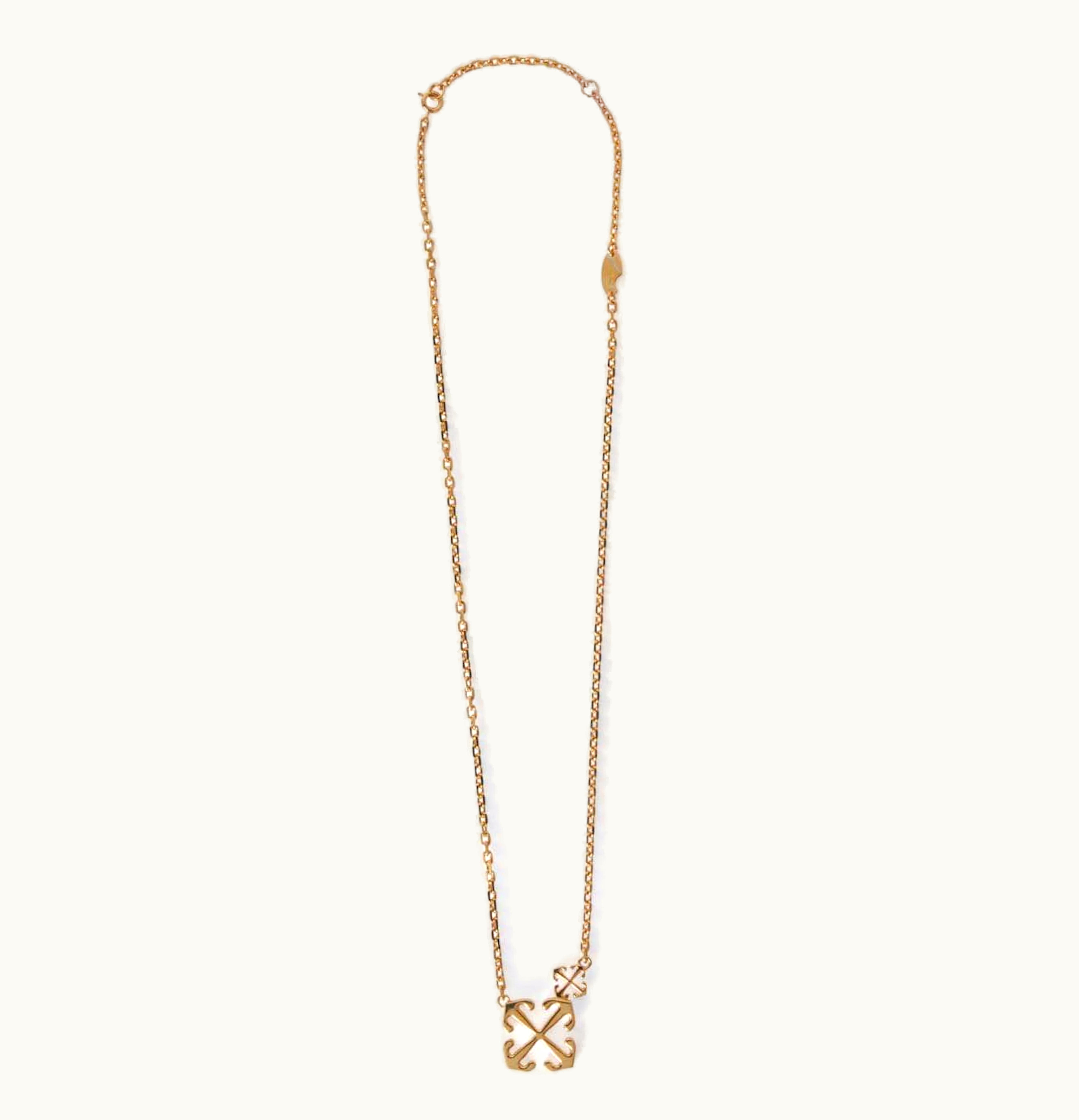 OFF-WHITE OFF-WHITE Double Arrow Necklace Gold