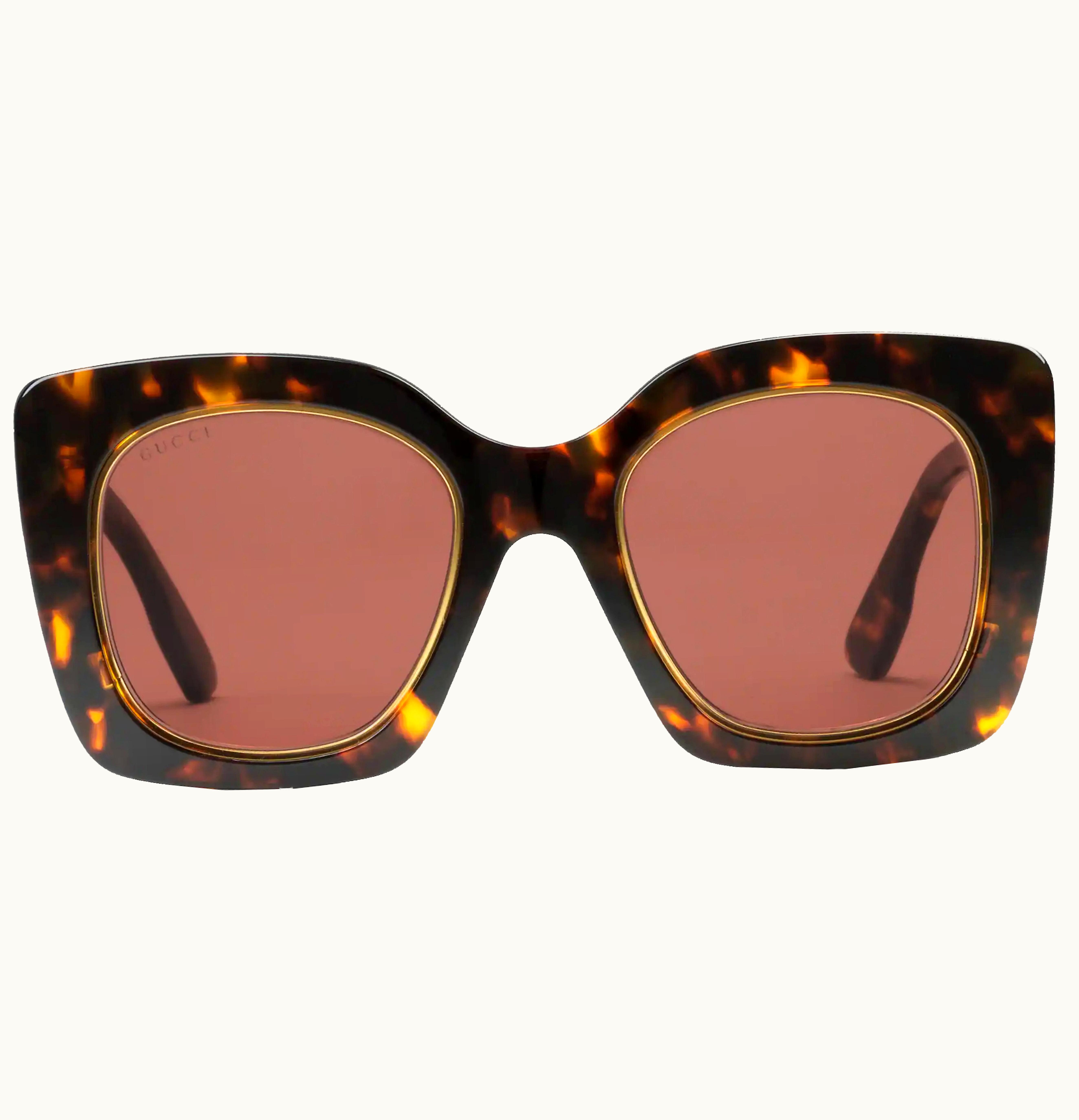 Gucci Oversize Square Frame Sunglasses Tortoiseshell