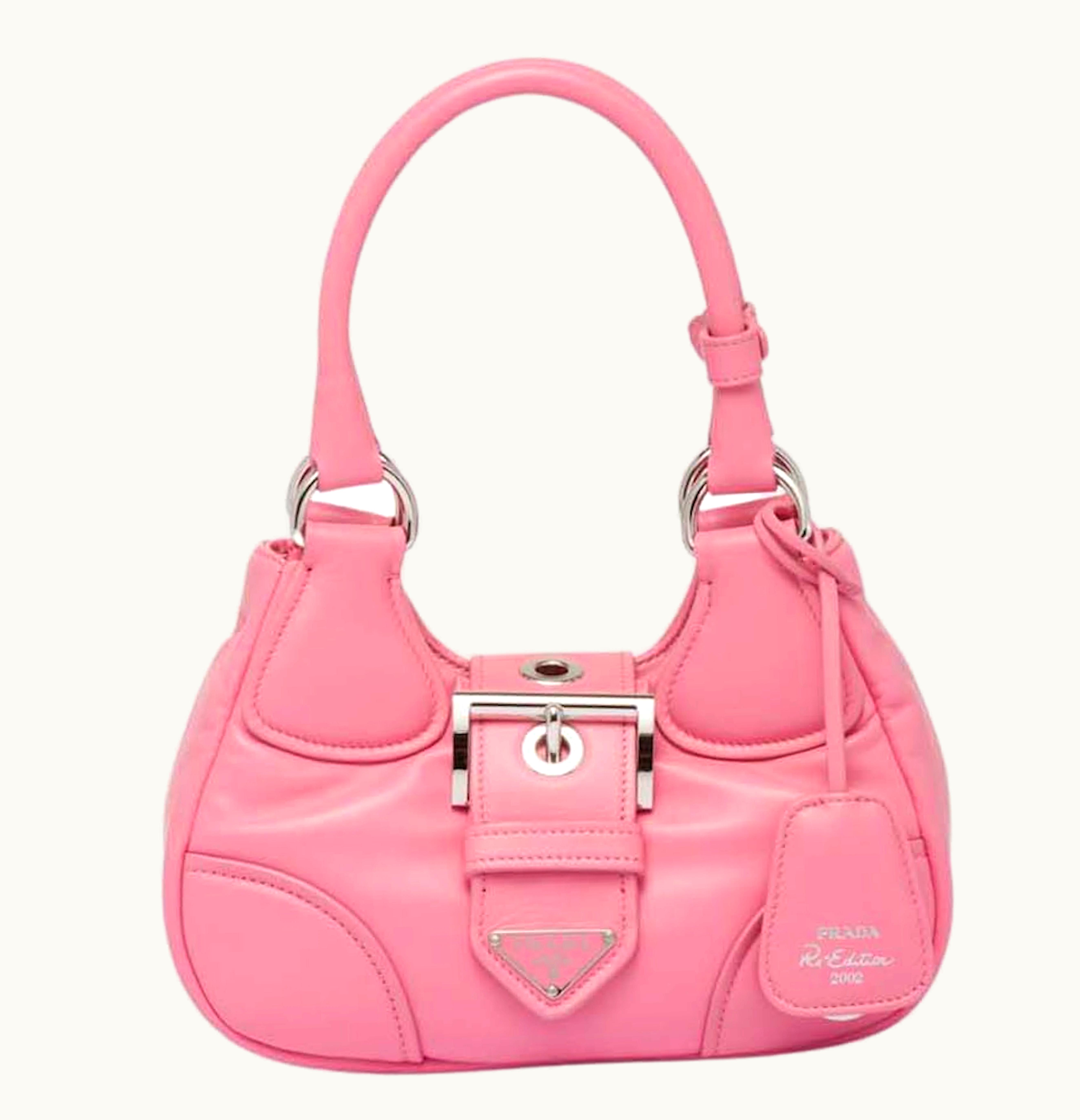 Prada Moon Padded Nappa Leather Bag Geranium Pink