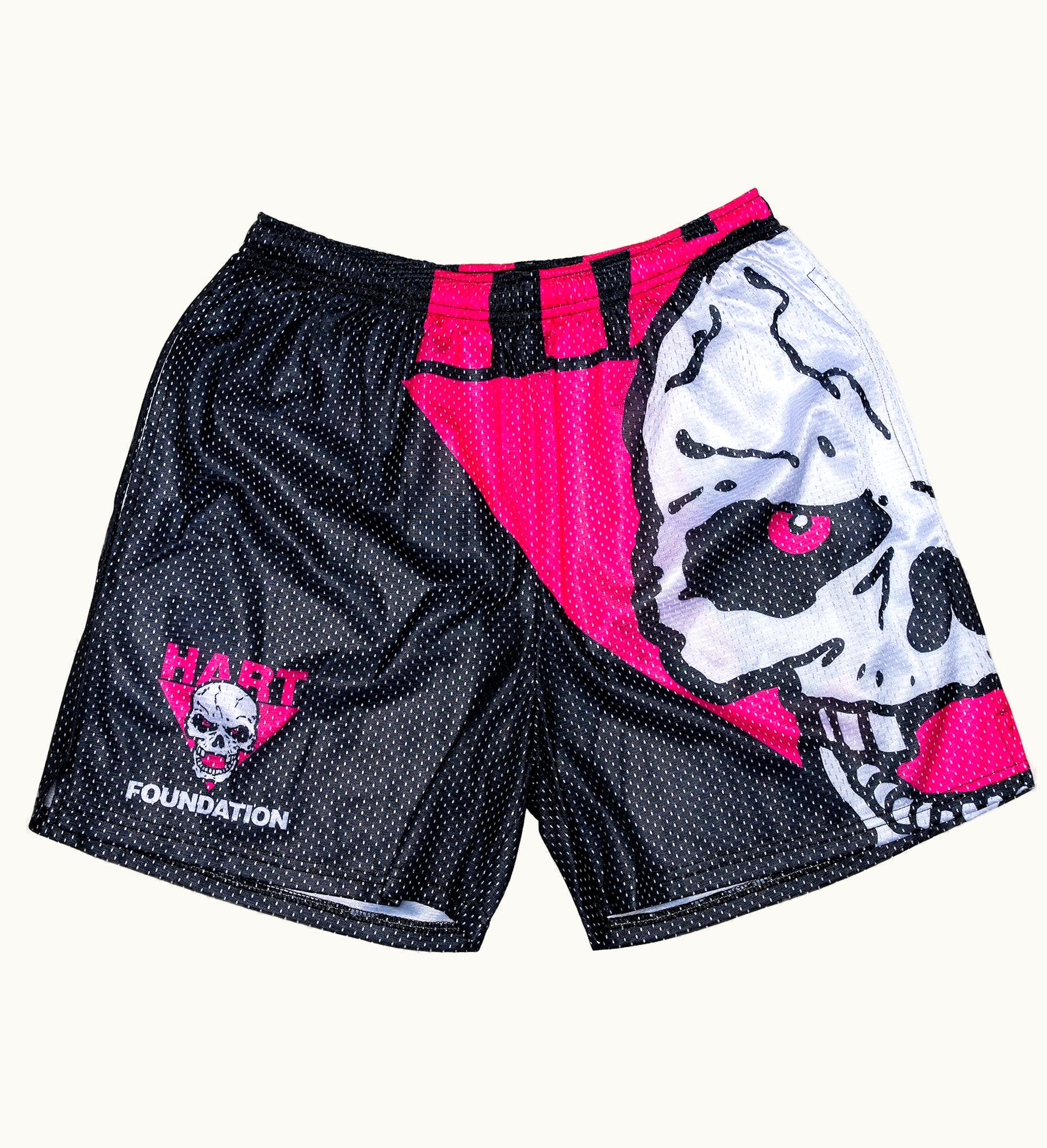 Chalk Line Hart Foundation Oversize Logo Retro Shorts Black