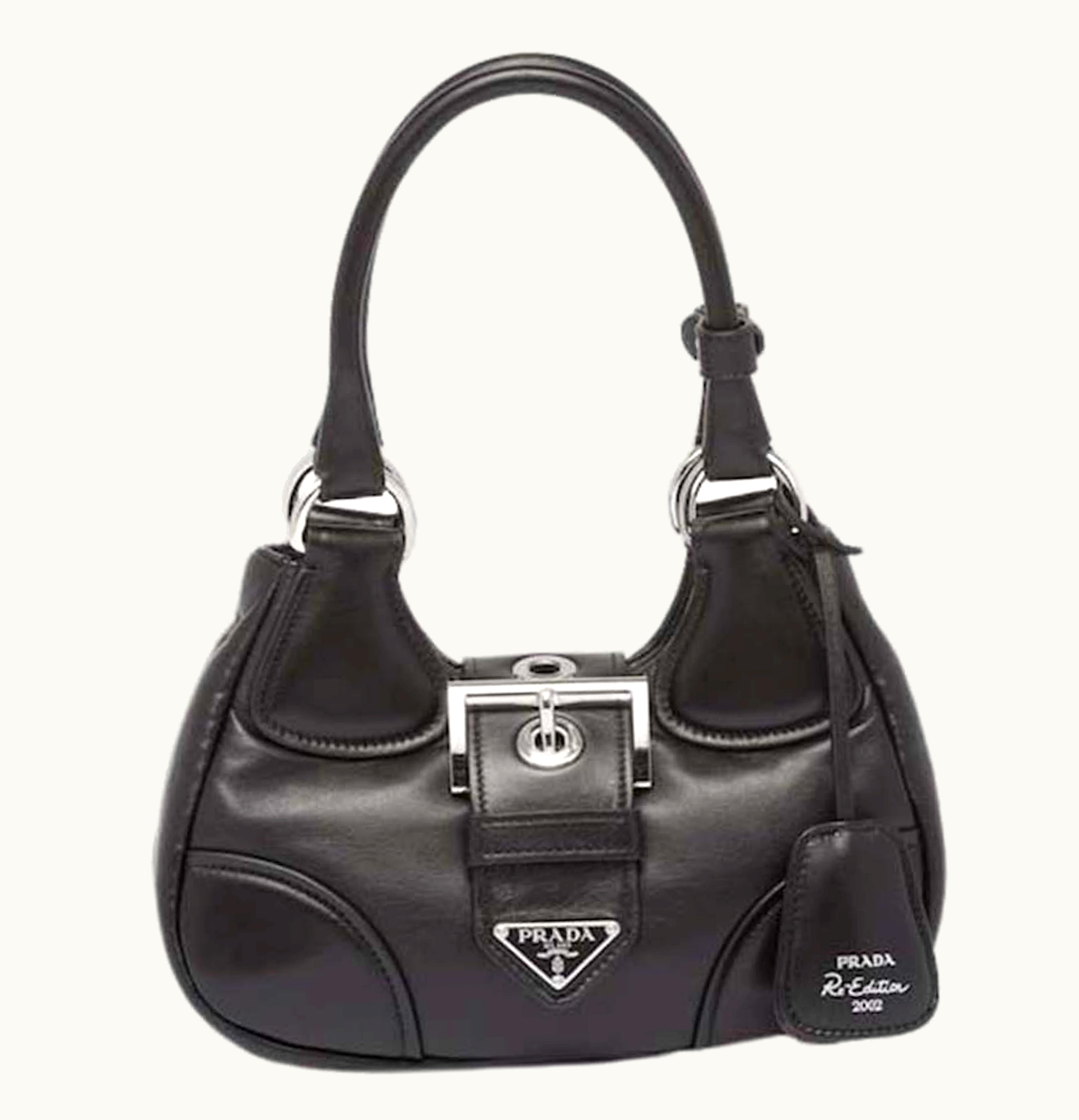 Prada Moon Padded Nappa Leather Bag Black