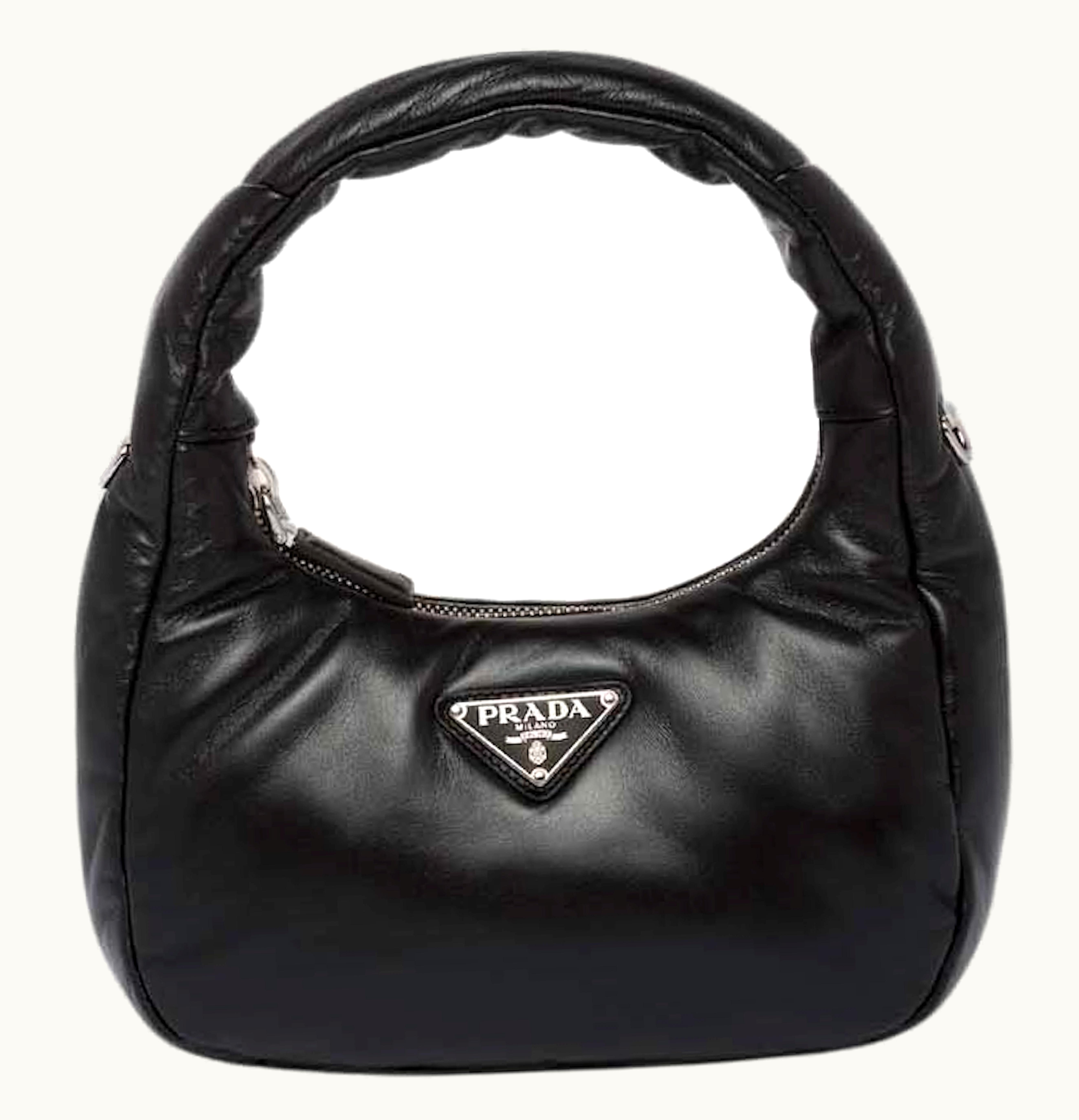 Prada Soft Padded Nappa Leather Mini Bag Black