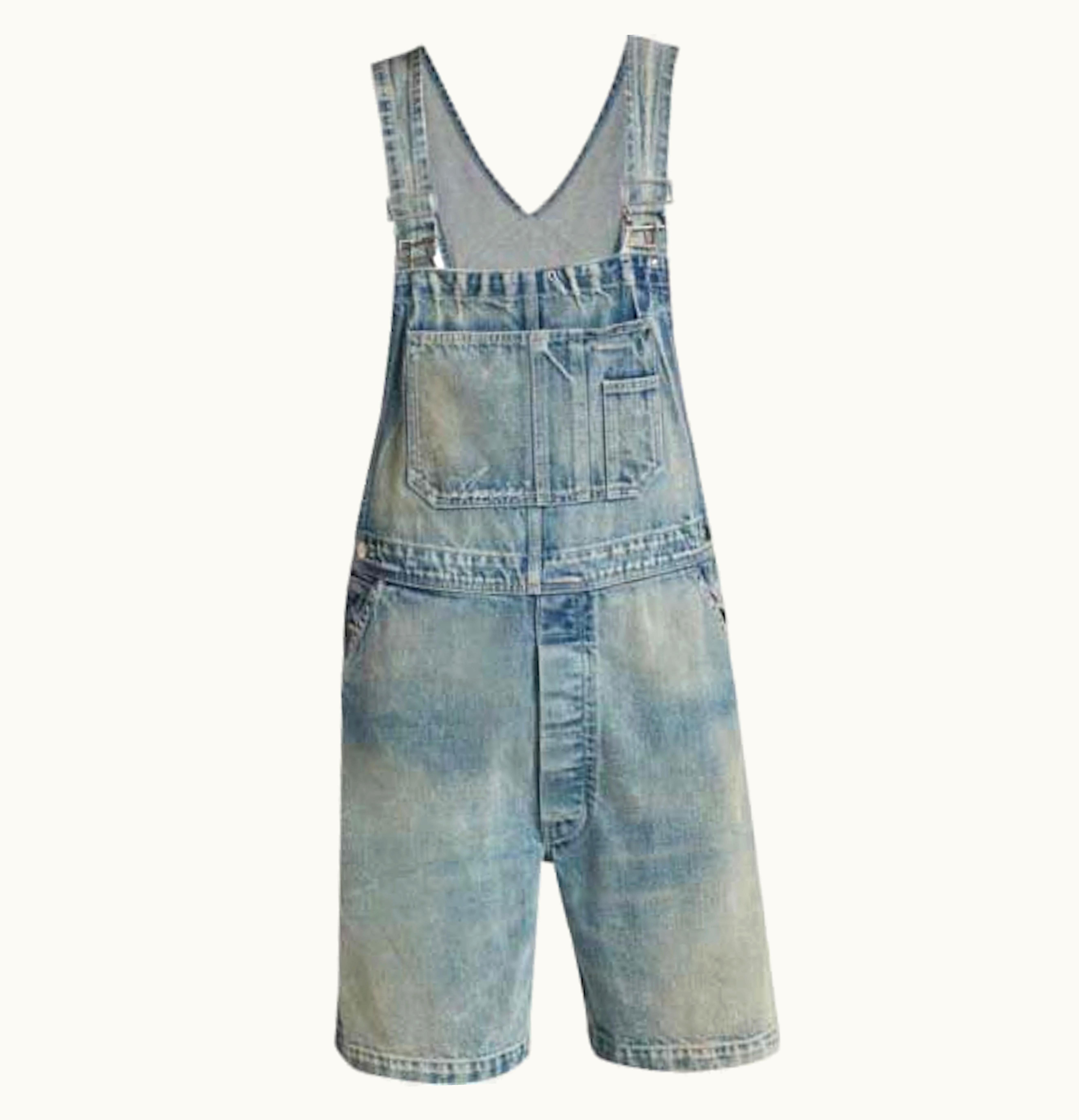 AMIRI Amiri Bermuda Denim Overall Shorts Clay Indigo Tobacco