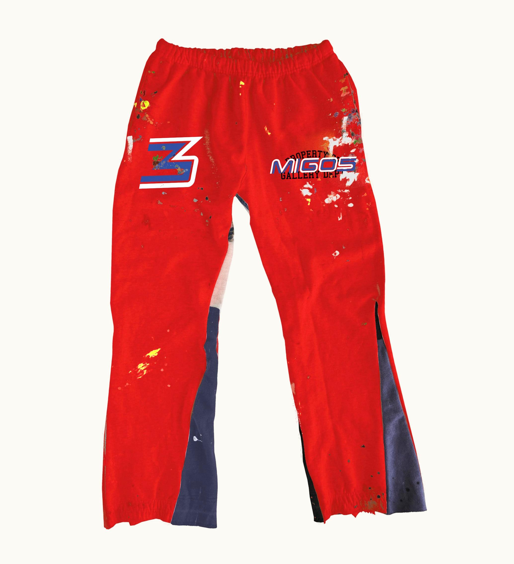 Migos Migos X Gallery Dept For Culture III Flare Sweat Pant Red Navy