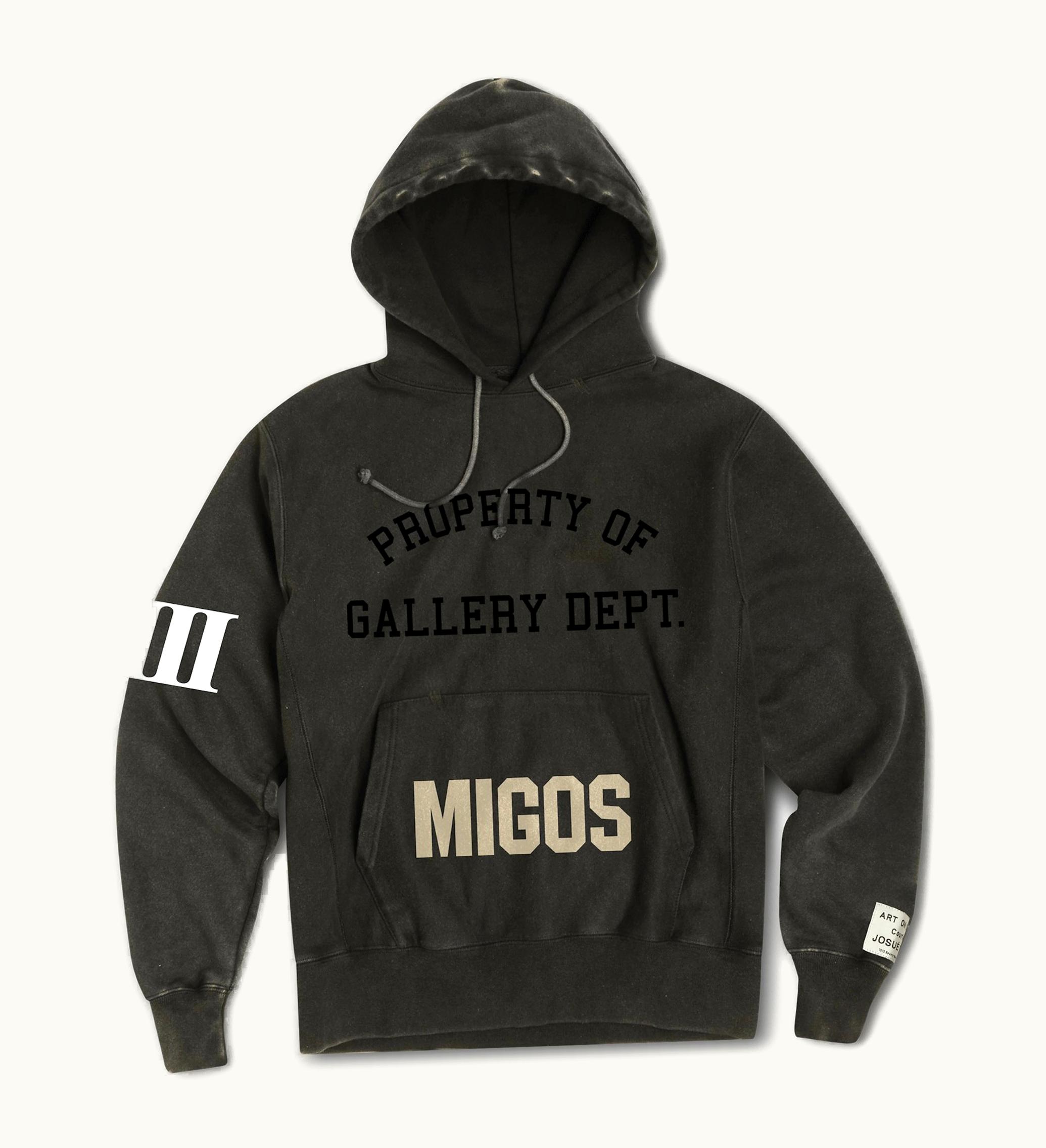 Migos Migos X Gallery Dept For Culture III Yrn Hoodie Washed Black