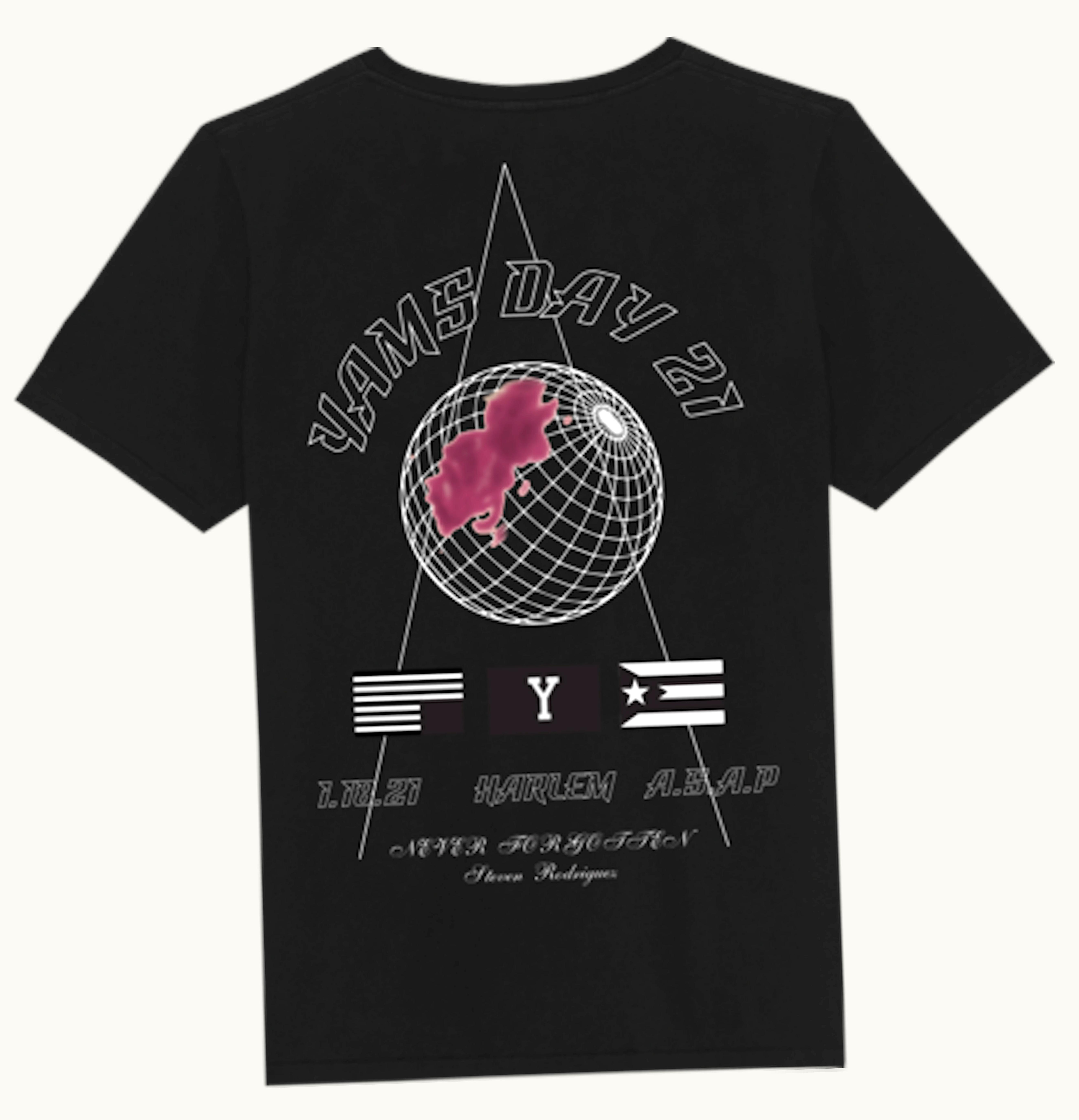 Yams Day Yams Day Yamborghini Foil Print T Shirt Black