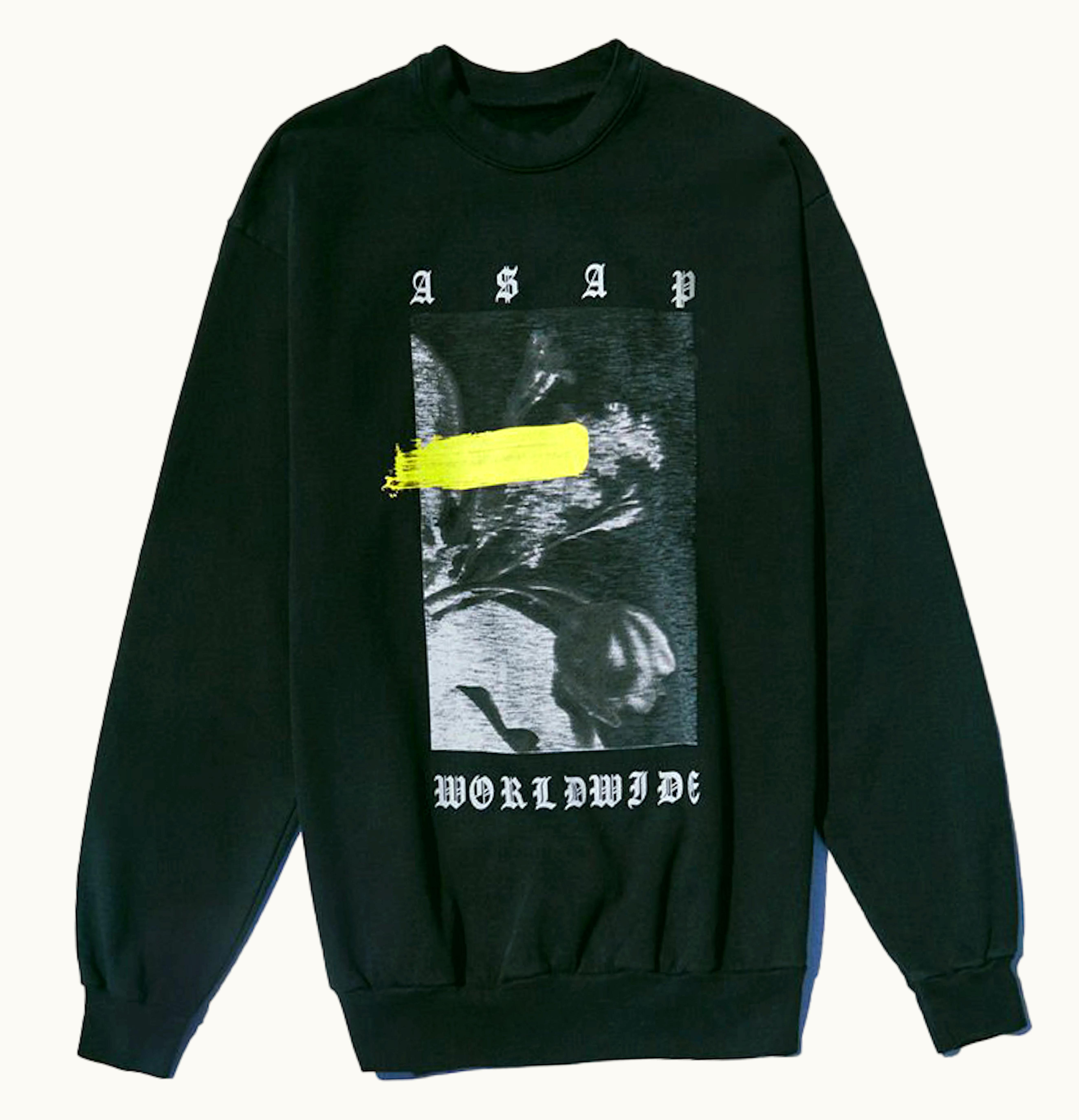 A$ap Asap Worldwide Flowers Crewneck Black